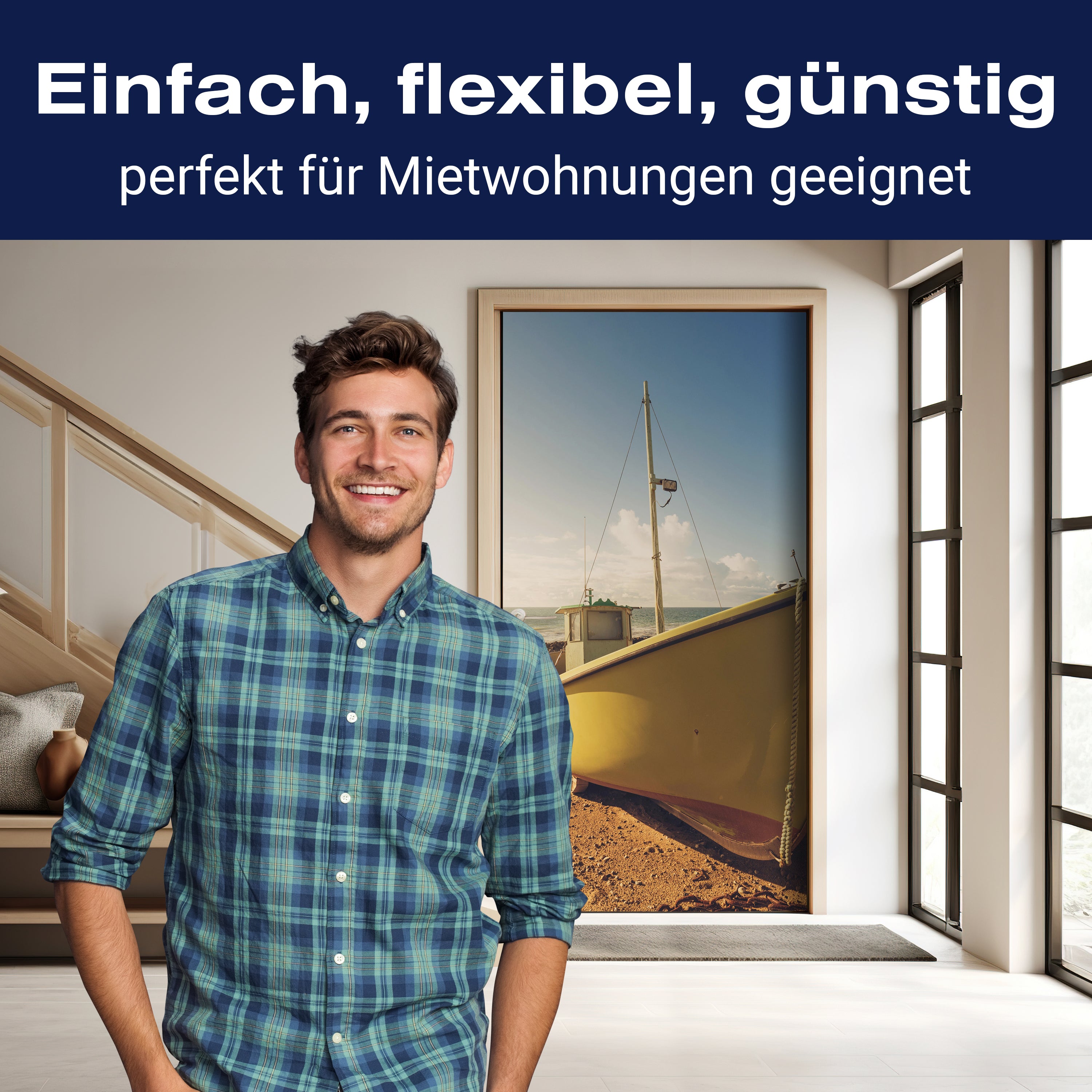 Türtapete Boote Am Strand M0388 - Bild 3 Türtapete Boote Am Strand M0388 - Bild 3