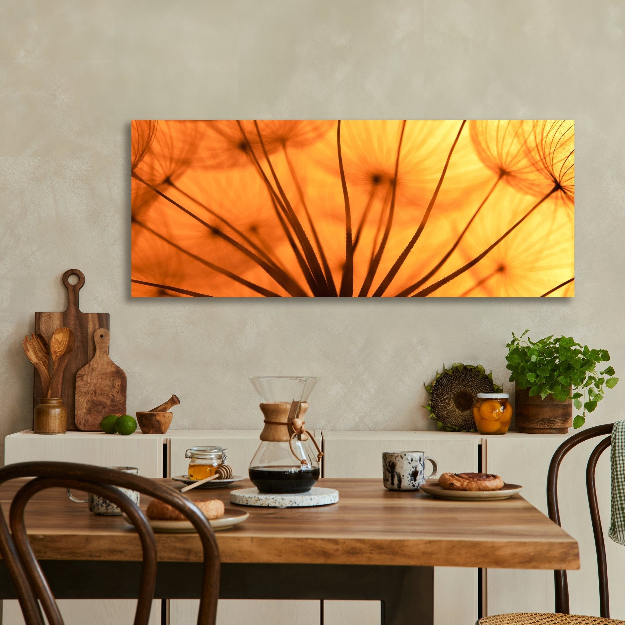 Leinwandbild Pusteblume Orange M0390 kaufen - Bild 3 Leinwandbild Pusteblume Orange M0390 kaufen - Bild 3