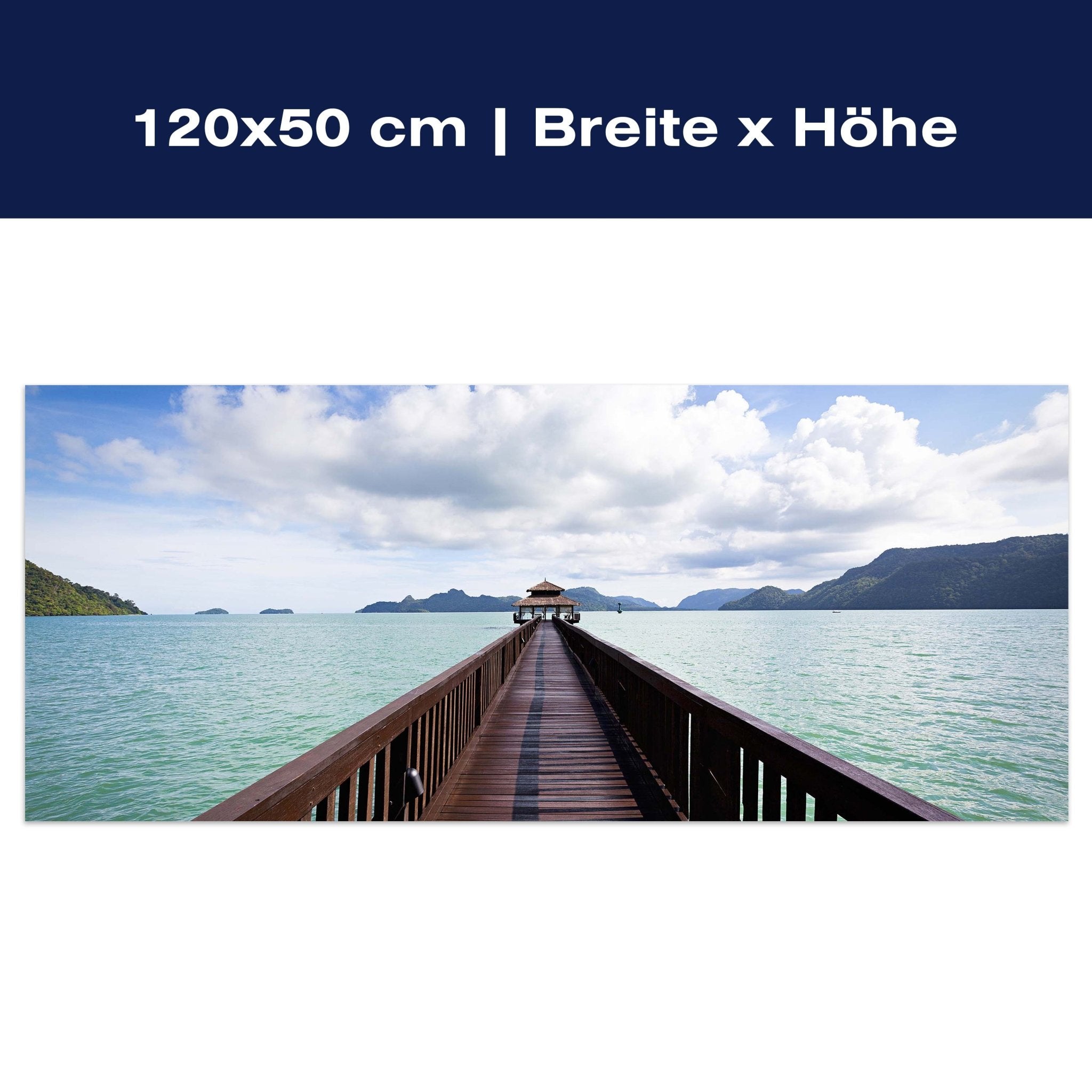 Leinwandbild Hölzerner Steg M0395 Leinwandbild Hölzerner Steg M0395