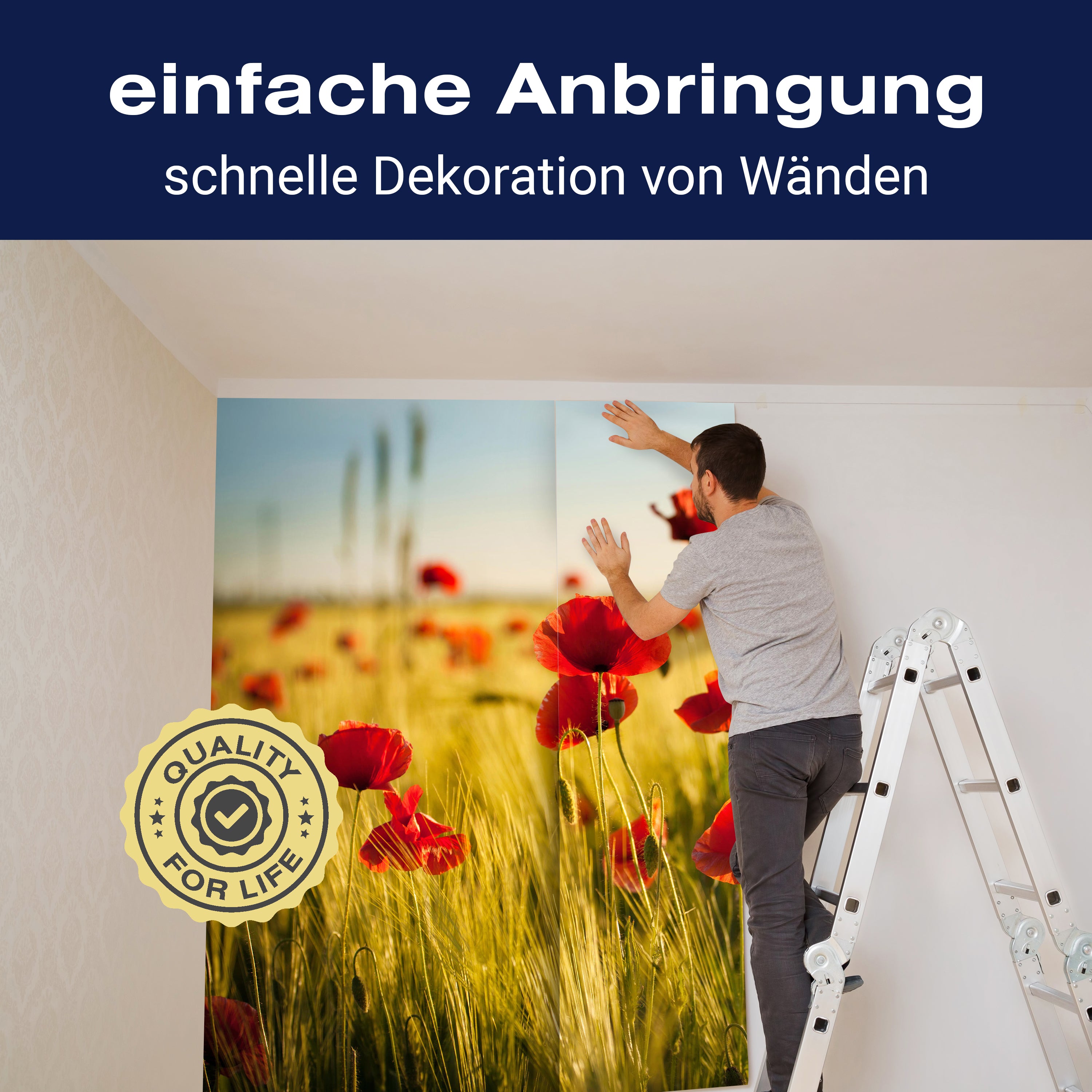 Fototapete Kornfeld mit Mohnblumen M0398 - Bild 3 Fototapete Kornfeld mit Mohnblumen M0398 - Bild 3