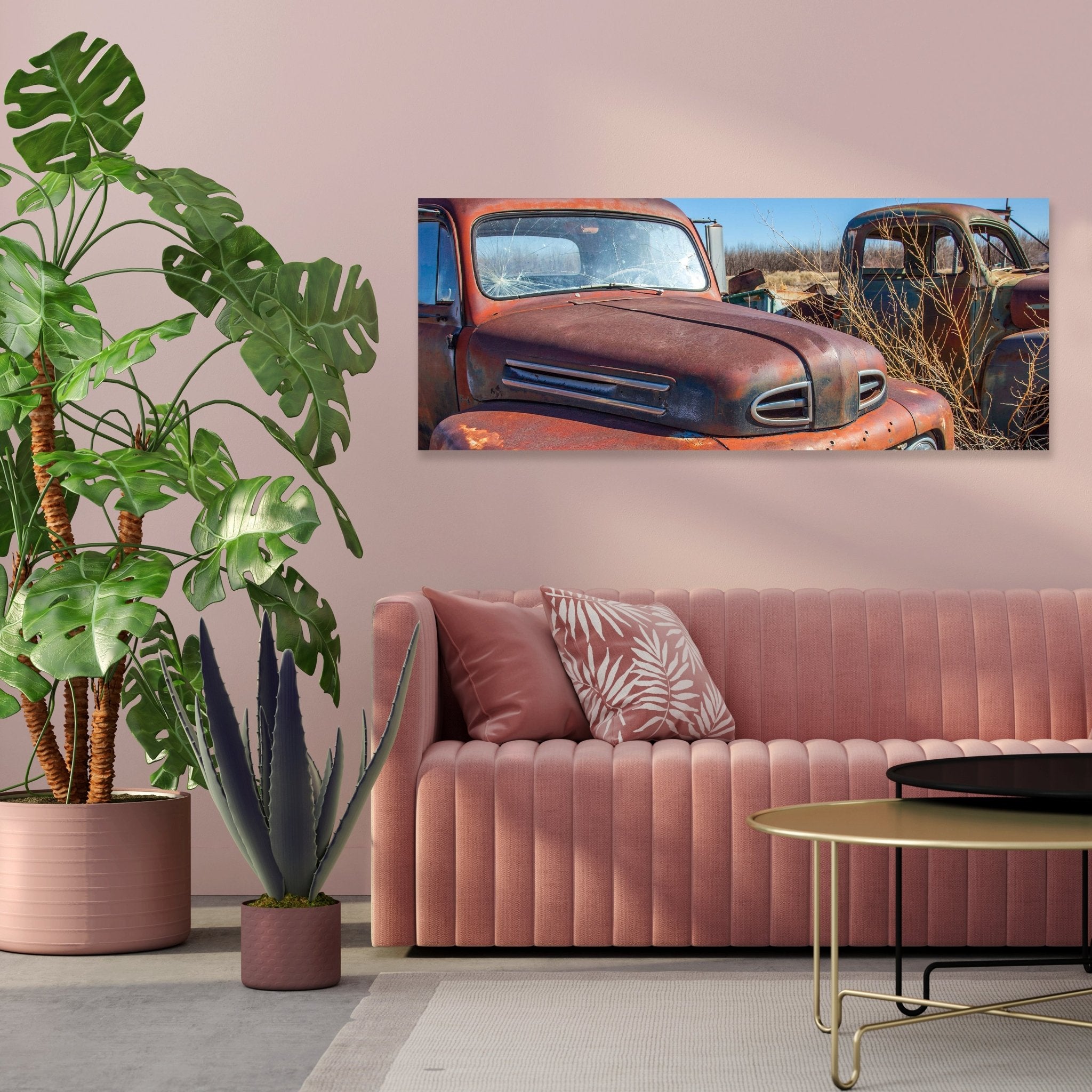 Leinwandbild Roter Picup M0406 kaufen - Bild 3 Leinwandbild Roter Picup M0406 kaufen - Bild 3