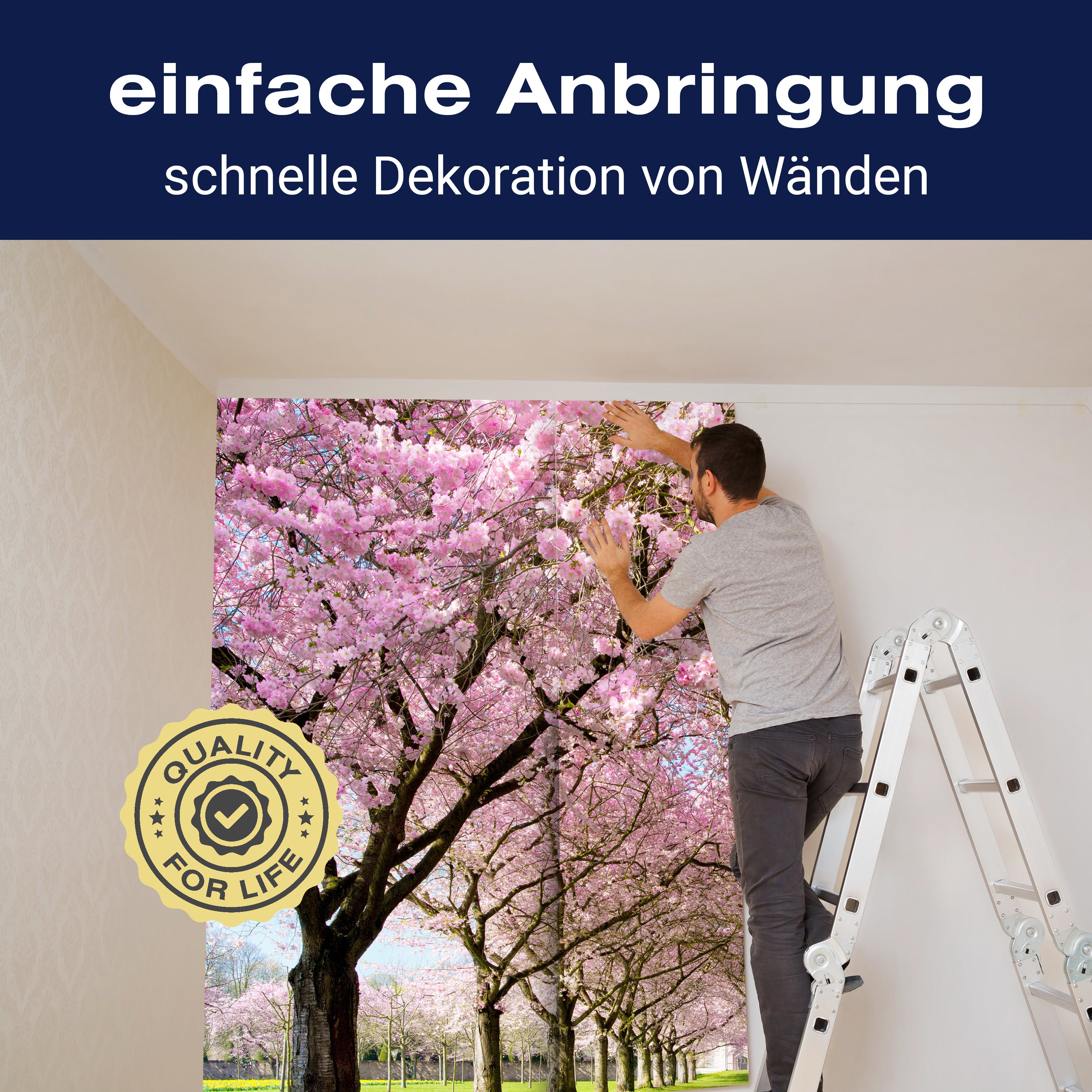 Fototapete Kirschbaumallee M0412 - Bild 3 Fototapete Kirschbaumallee M0412 - Bild 3