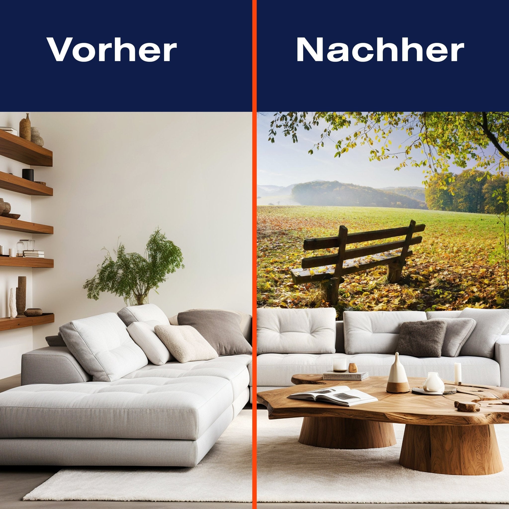 Fototapete Parkbank im Herbst M0415 - Bild 9 Fototapete Parkbank im Herbst M0415 - Bild 9