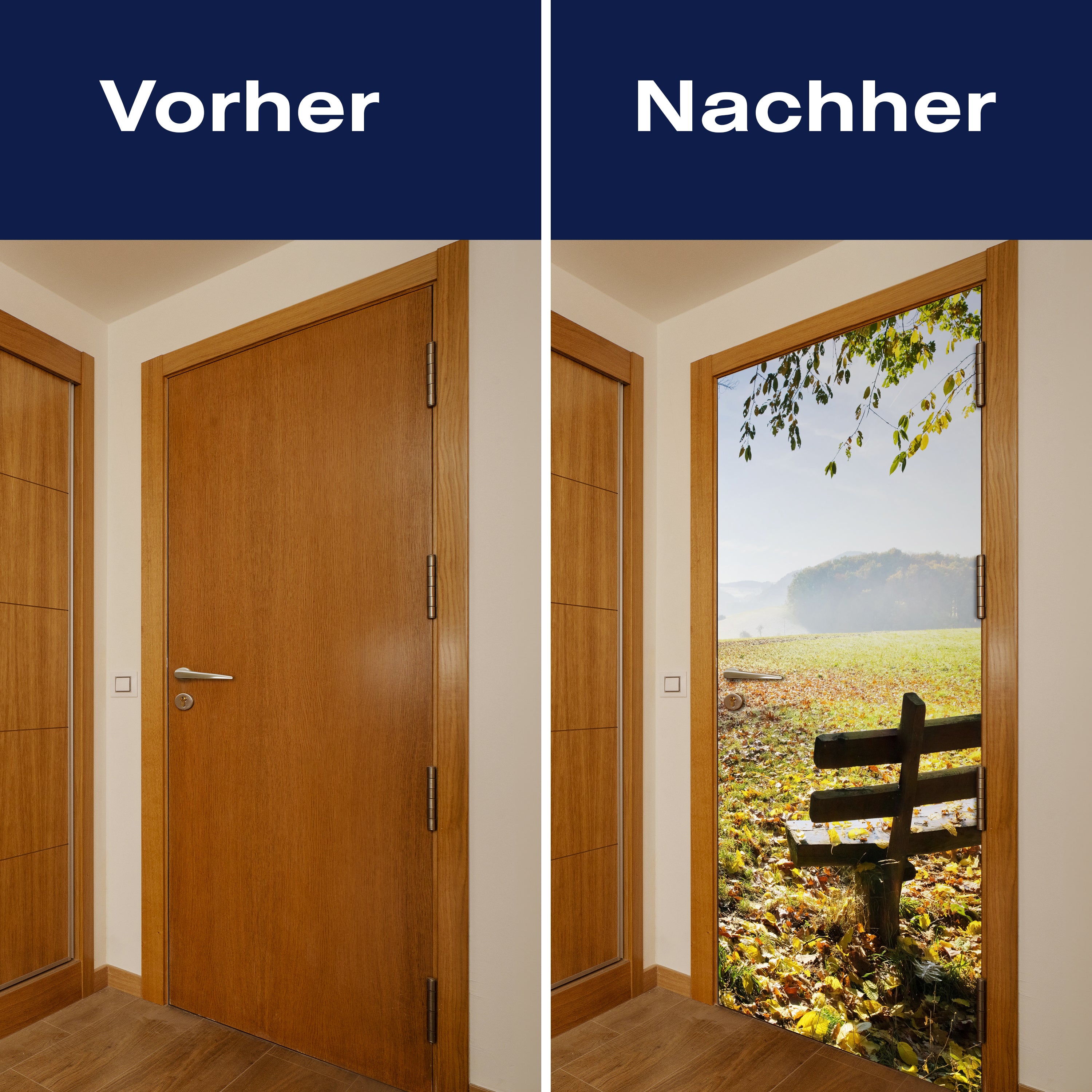 Türtapete Parkbank im Herbst M0415 - Bild 10 Türtapete Parkbank im Herbst M0415 - Bild 10