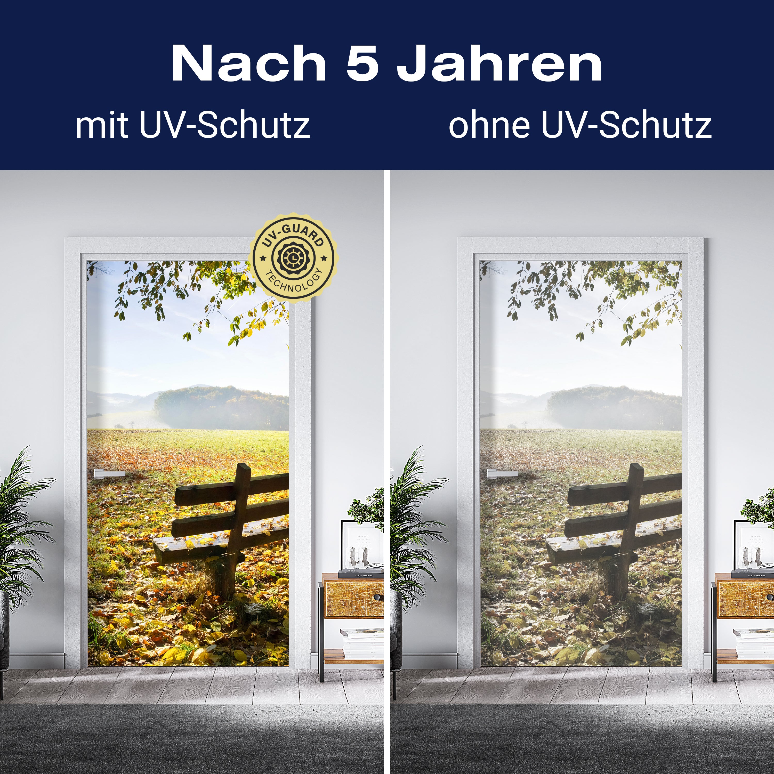 Türtapete Parkbank im Herbst M0415 - Bild 4 Türtapete Parkbank im Herbst M0415 - Bild 4