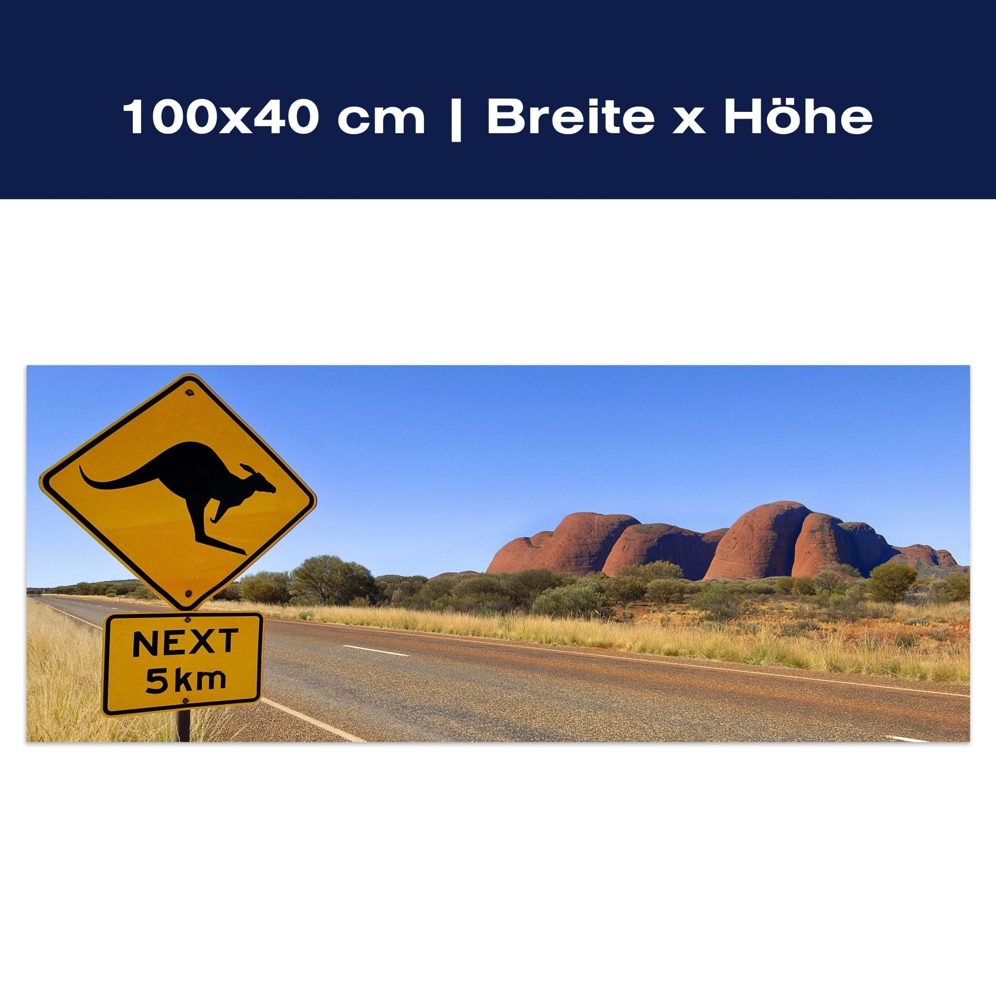 Leinwandbild Känguruschild M0421 Leinwandbild Känguruschild M0421