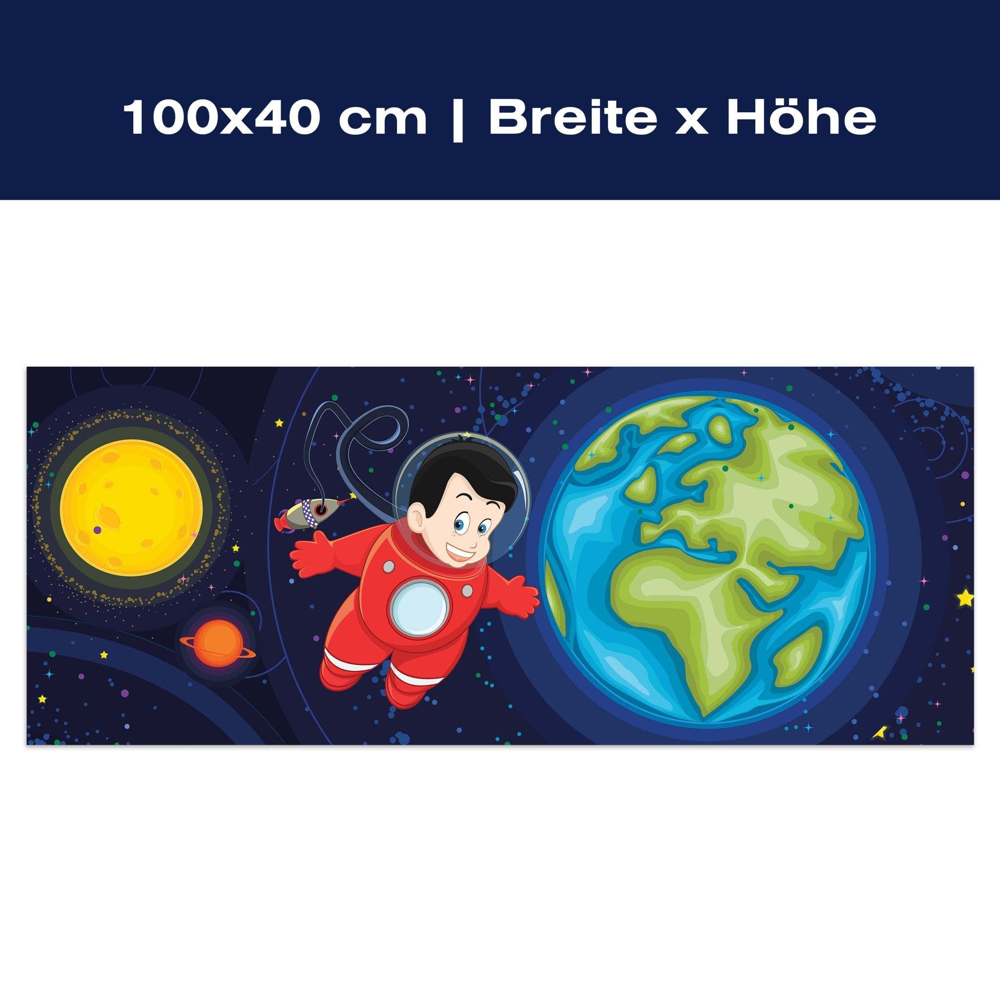 Leinwandbild Junge im Weltall M0430 Leinwandbild Junge im Weltall M0430