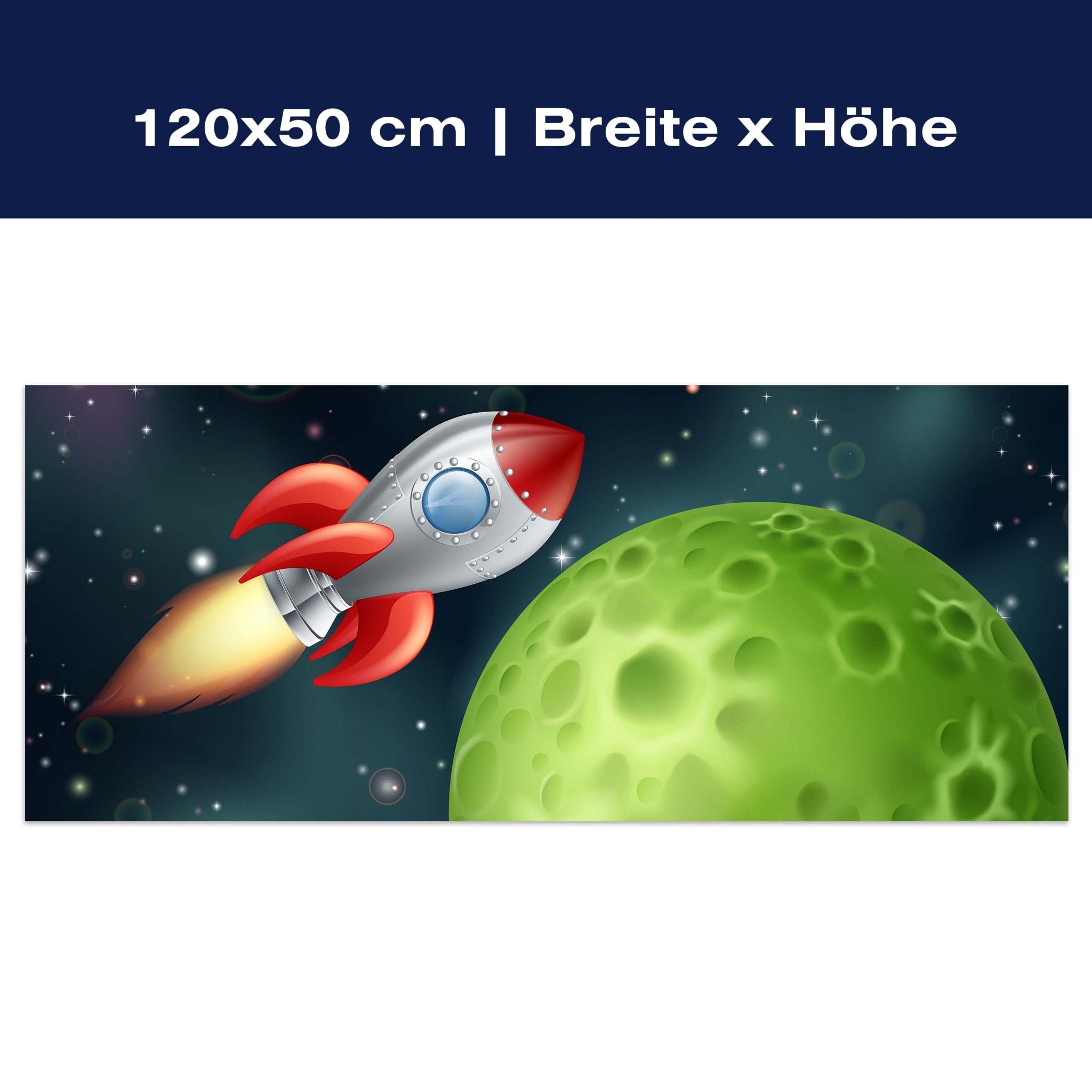 Leinwandbild Rakete im Weltall M0432 Leinwandbild Rakete im Weltall M0432