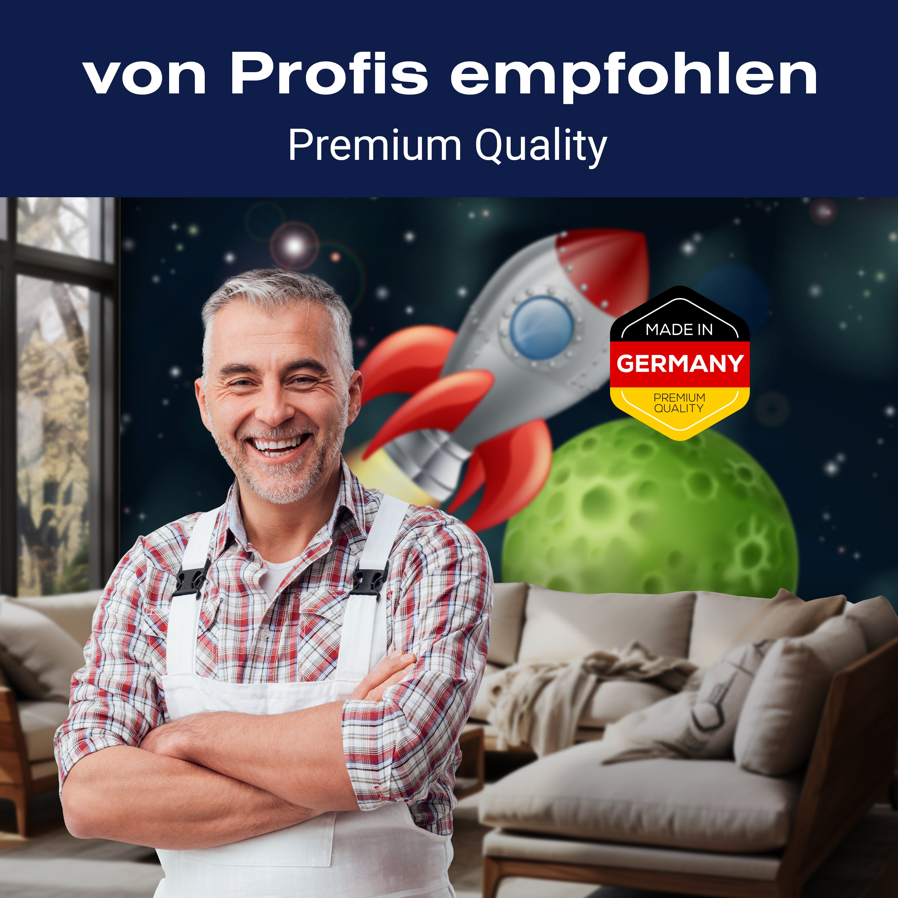 Fototapete Kinderzimmer Rakete im Weltall M0432 - Bild 5 Fototapete Kinderzimmer Rakete im Weltall M0432 - Bild 5