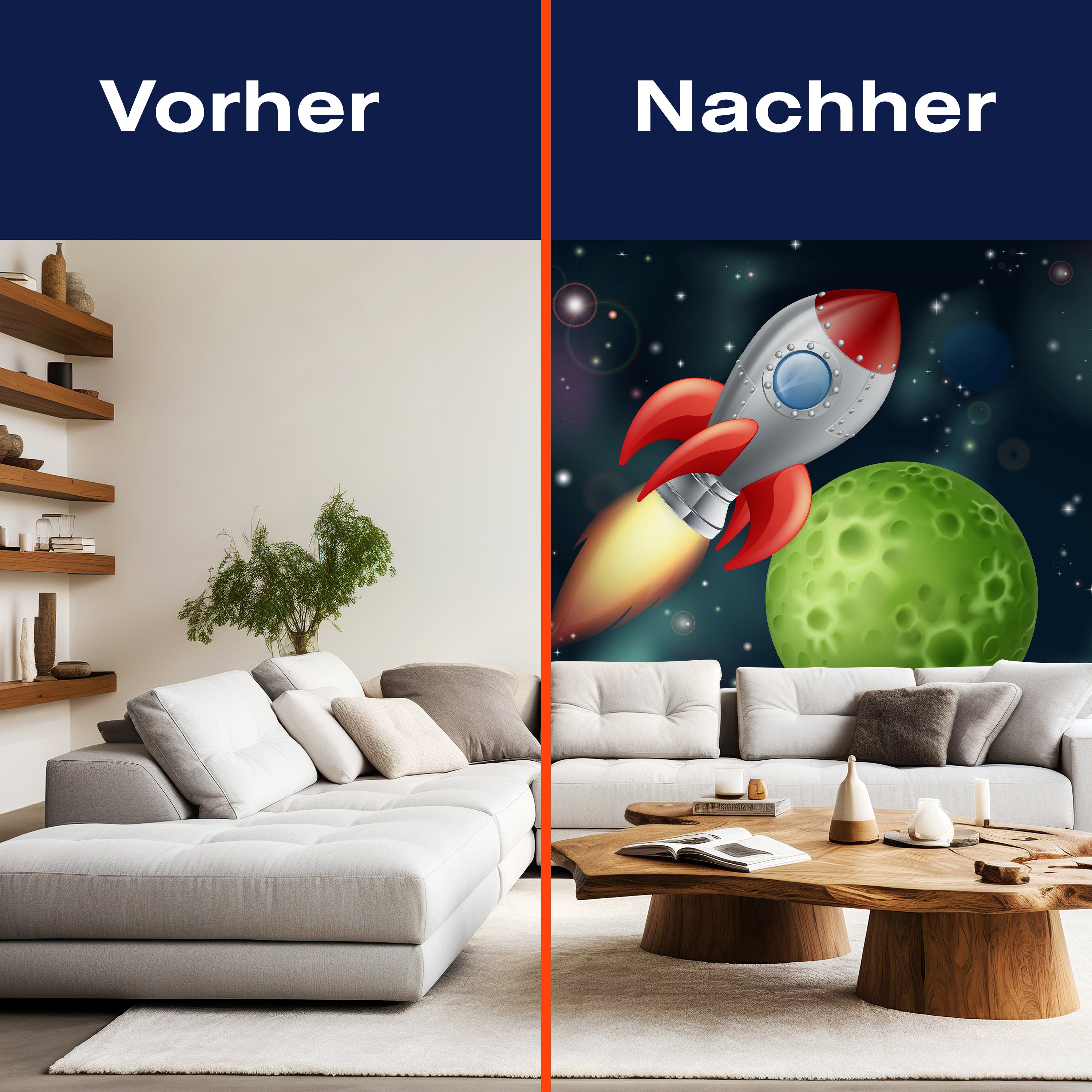 Fototapete Kinderzimmer Rakete im Weltall M0432 - Bild 9 Fototapete Kinderzimmer Rakete im Weltall M0432 - Bild 9