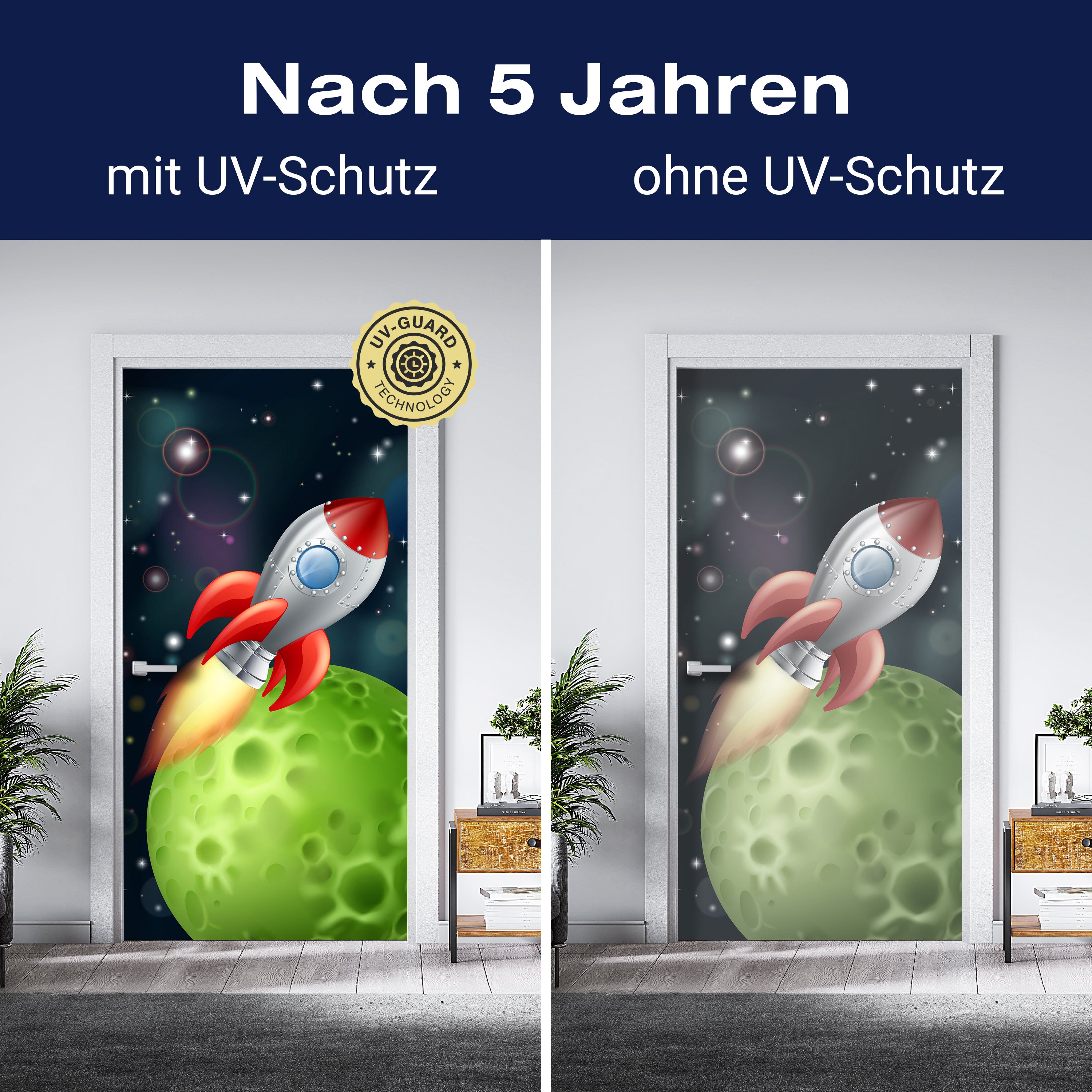 Türtapete Rakete im Weltall M0432 - Bild 4 Türtapete Rakete im Weltall M0432 - Bild 4