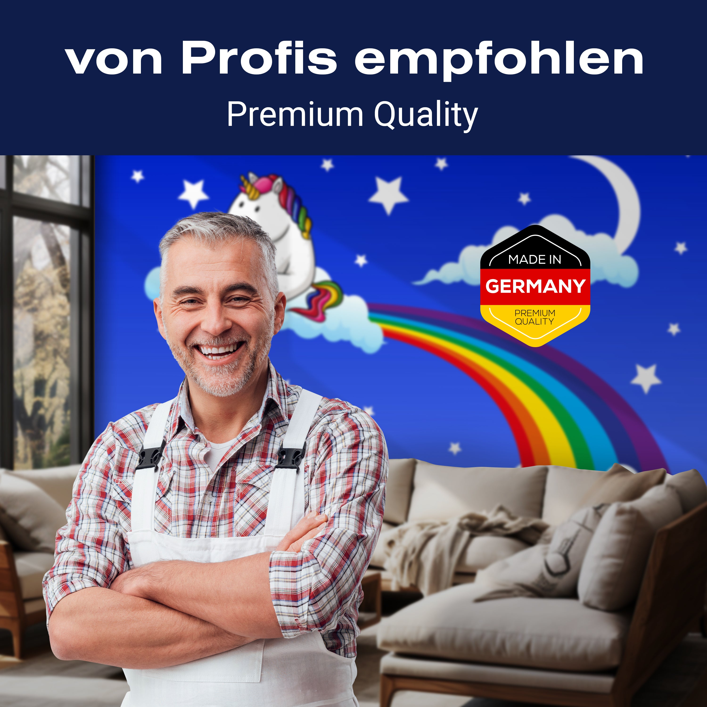 Fototapete Kinderzimmer Regenbogen-Einhorn M0434 - Bild 5 Fototapete Kinderzimmer Regenbogen-Einhorn M0434 - Bild 5