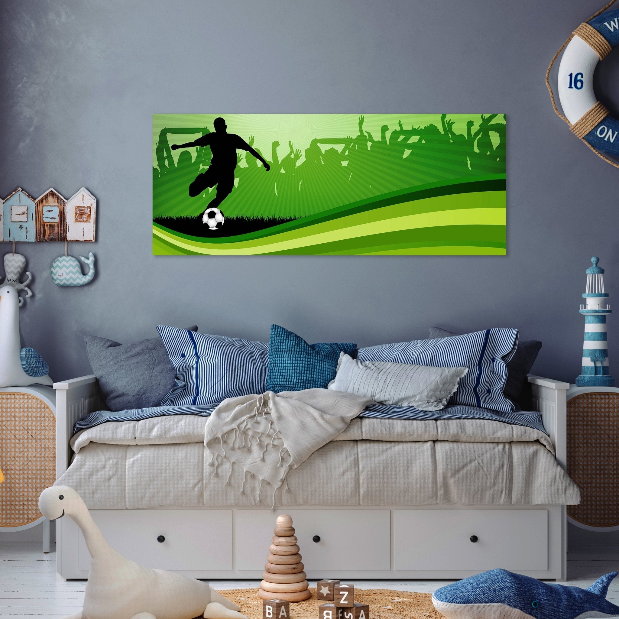 Leinwandbild Fussball M0439 kaufen - Bild 3 Leinwandbild Fussball M0439 kaufen - Bild 3