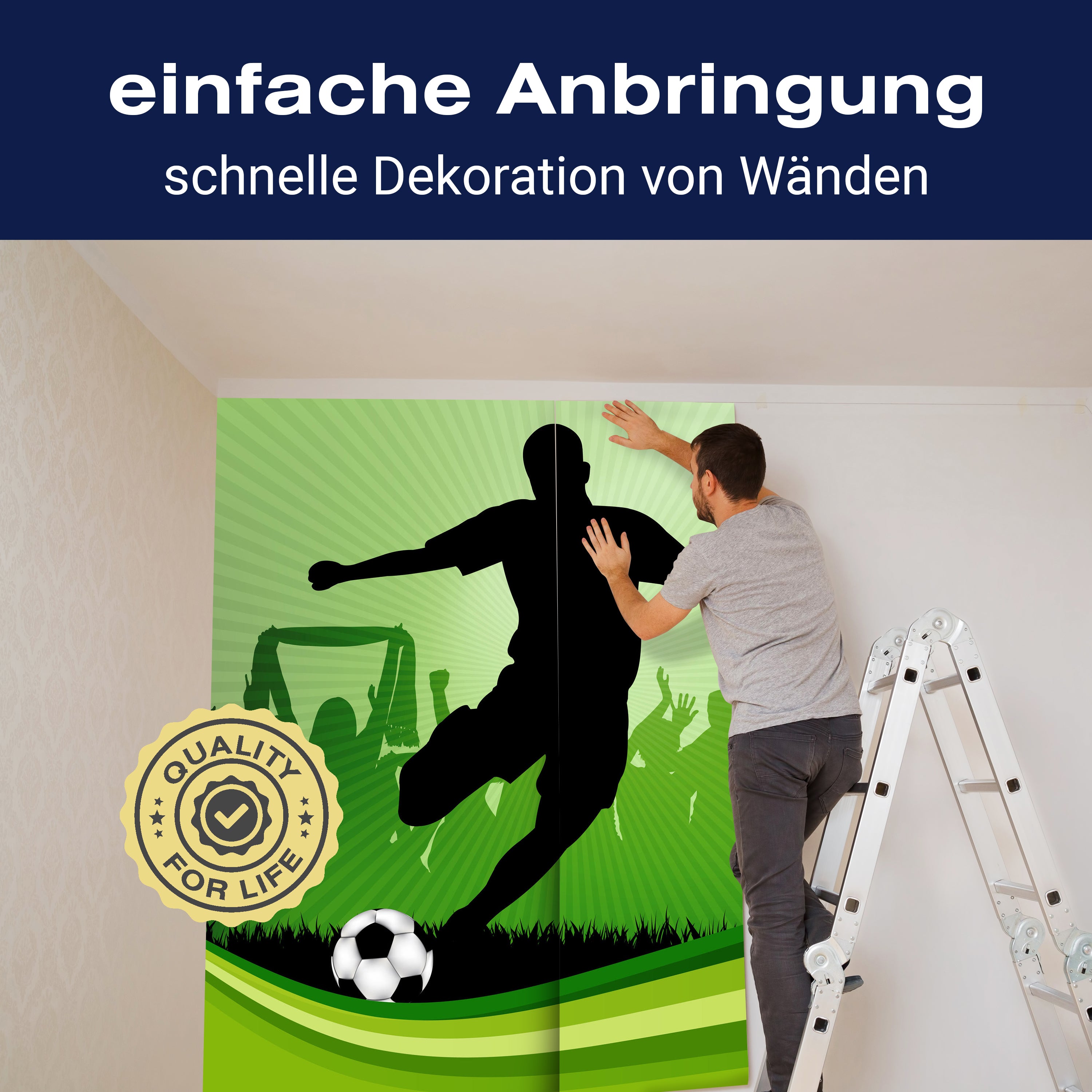 Fototapete Kinderzimmer Fussball M0439 - Bild 3 Fototapete Kinderzimmer Fussball M0439 - Bild 3