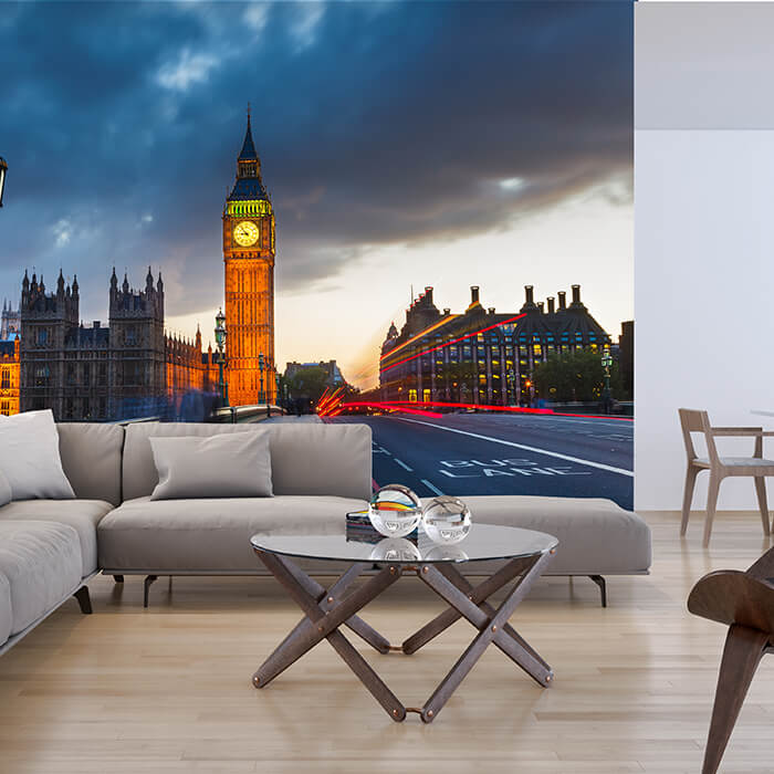 Fototapete Big Ben bei Nacht M0443 - Bild 1 Fototapete Big Ben bei Nacht M0443 - Bild 1