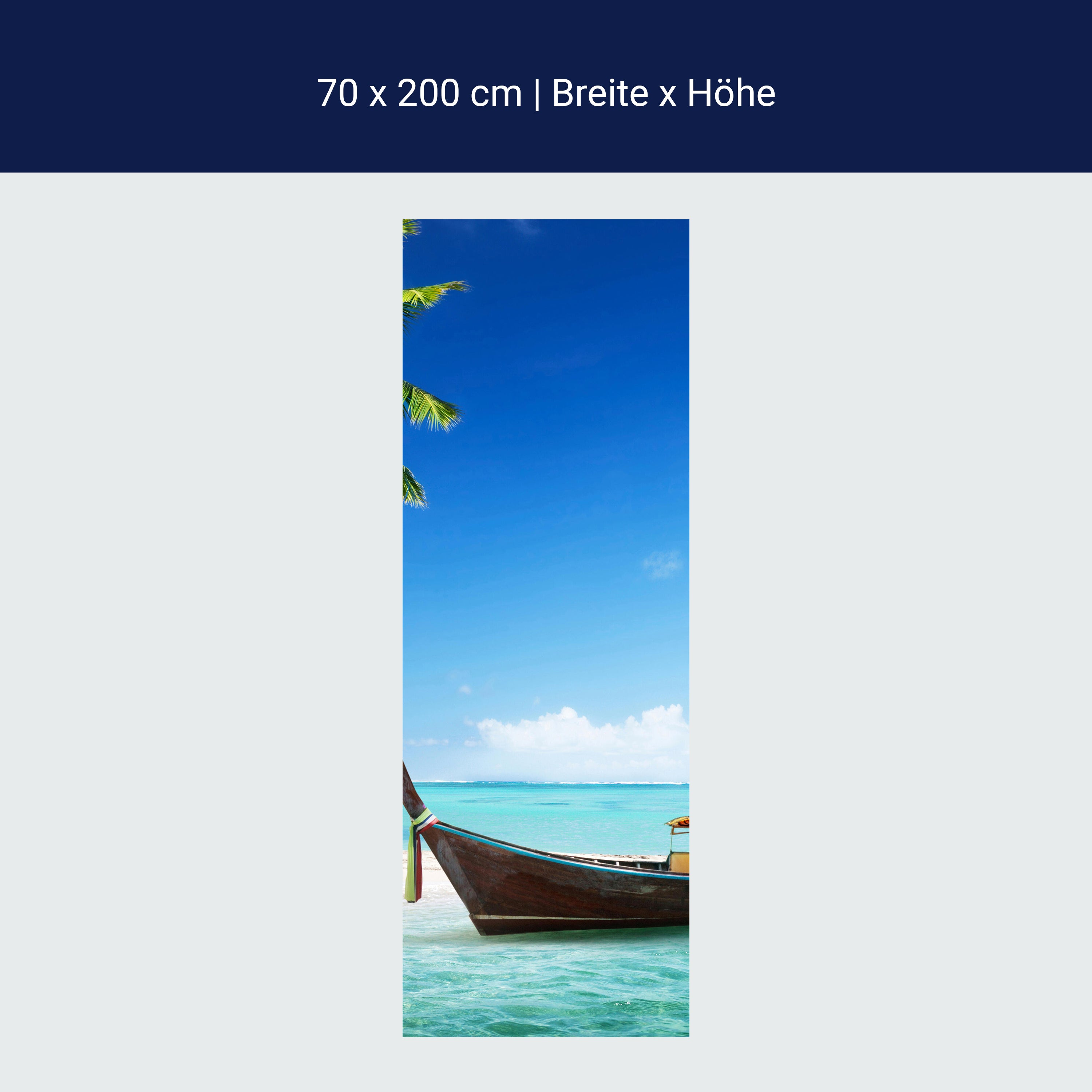 Türtapete Fischerboot am Strand M0452 Türtapete Fischerboot am Strand M0452