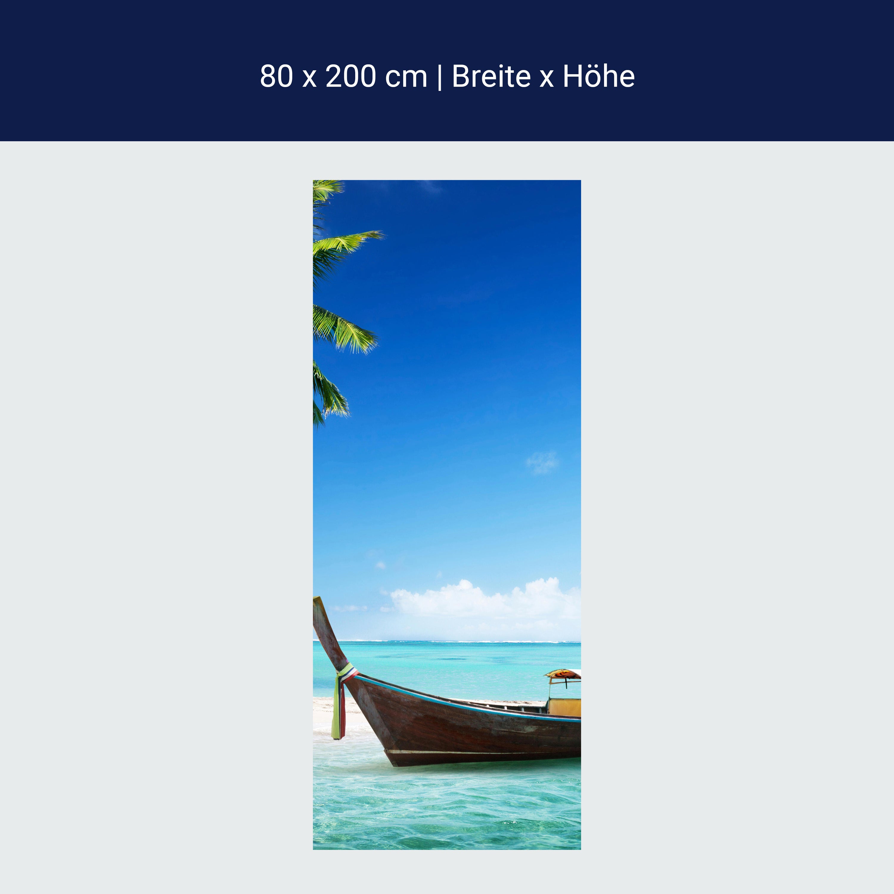 Türtapete Fischerboot am Strand M0452 Türtapete Fischerboot am Strand M0452