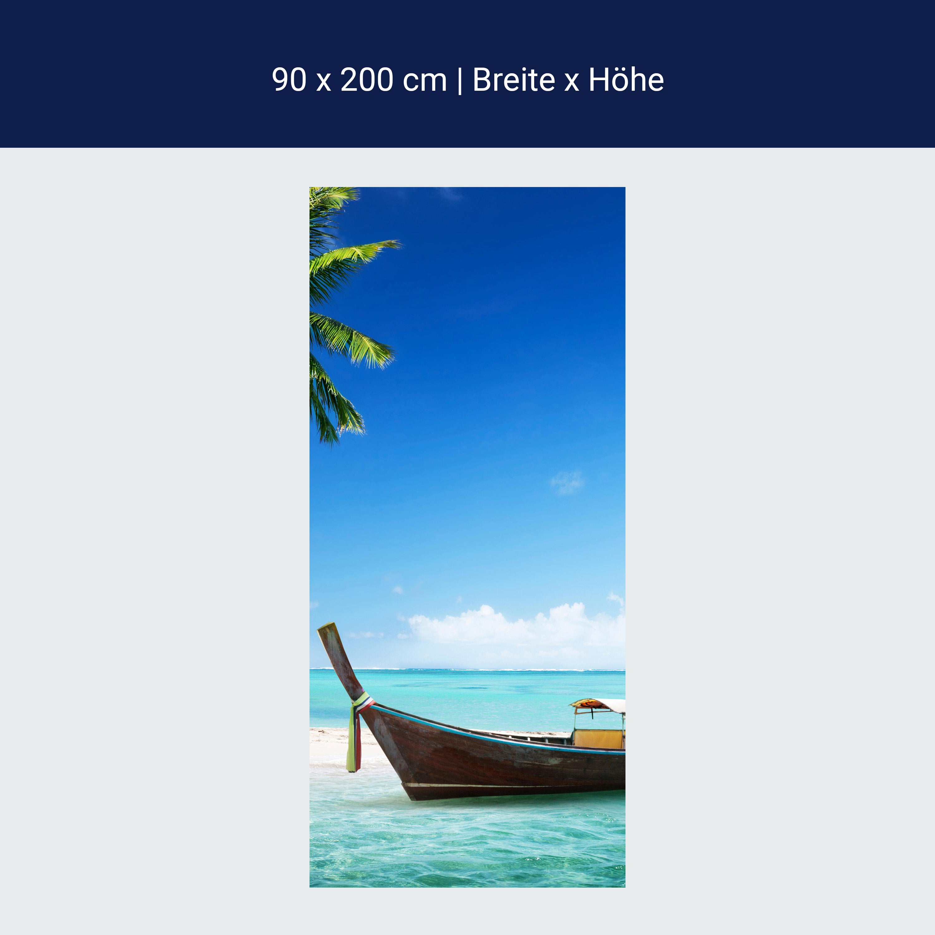 Türtapete Fischerboot am Strand M0452 Türtapete Fischerboot am Strand M0452