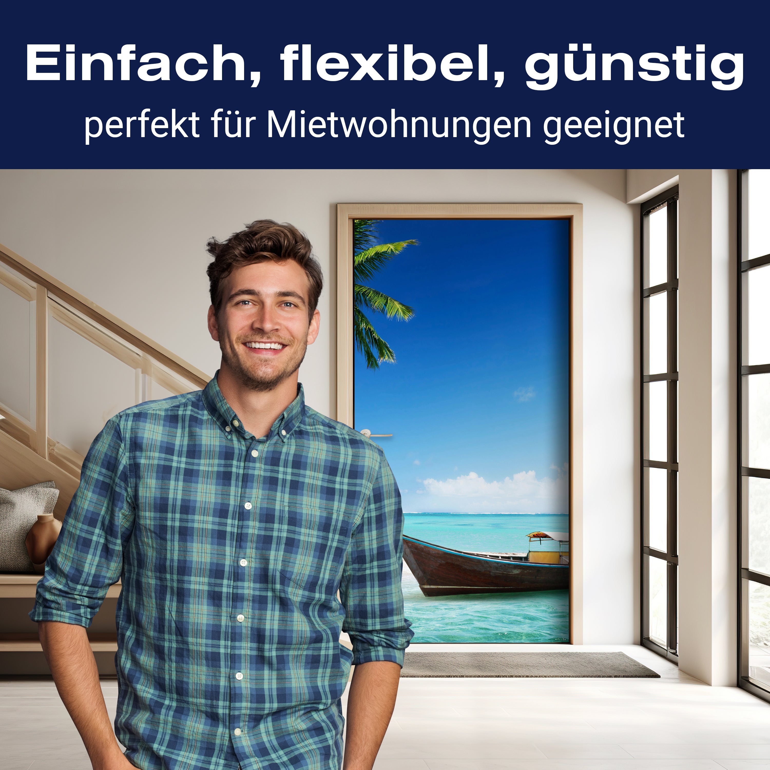 Türtapete Fischerboot am Strand M0452 - Bild 3 Türtapete Fischerboot am Strand M0452 - Bild 3