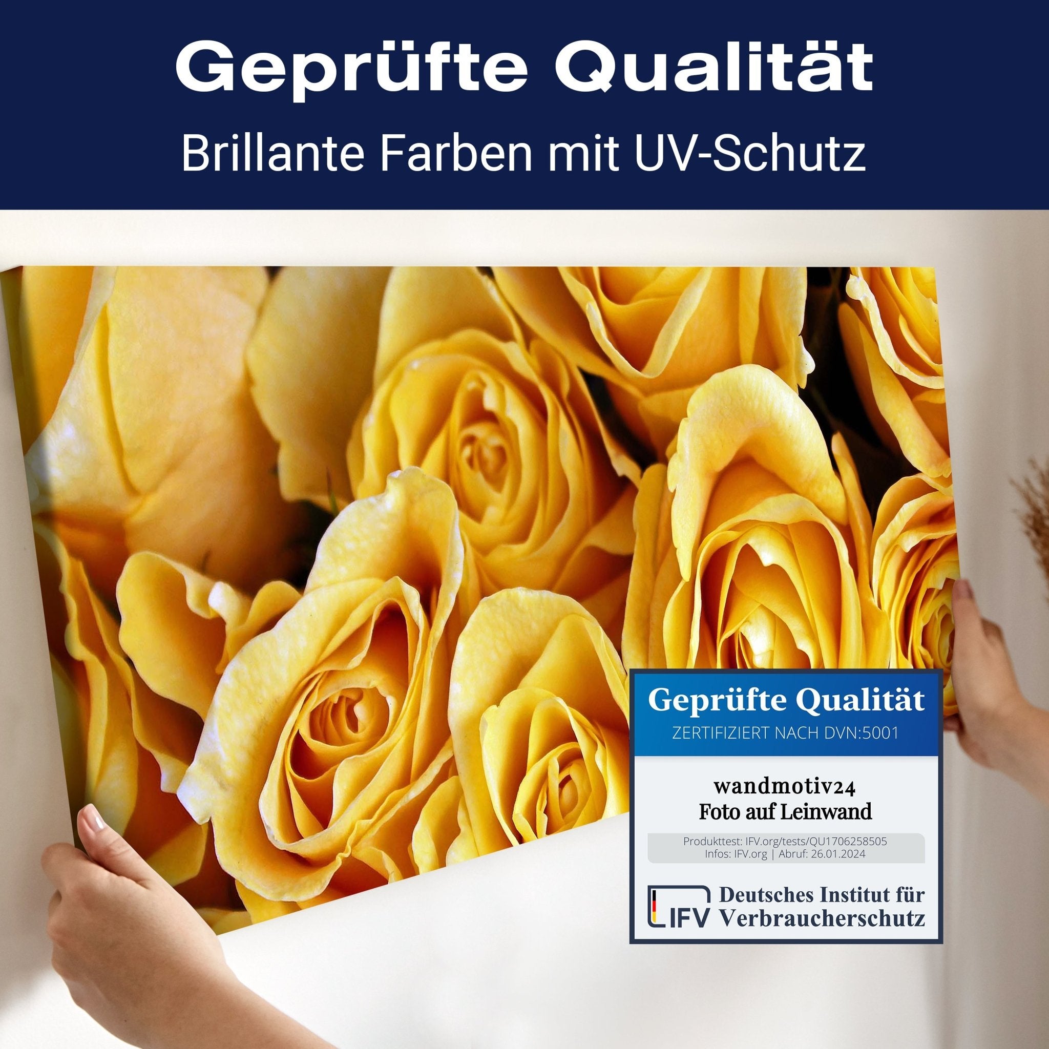 Leinwandbild Gelbe Rosen M0462 kaufen - Bild 4 Leinwandbild Gelbe Rosen M0462 kaufen - Bild 4