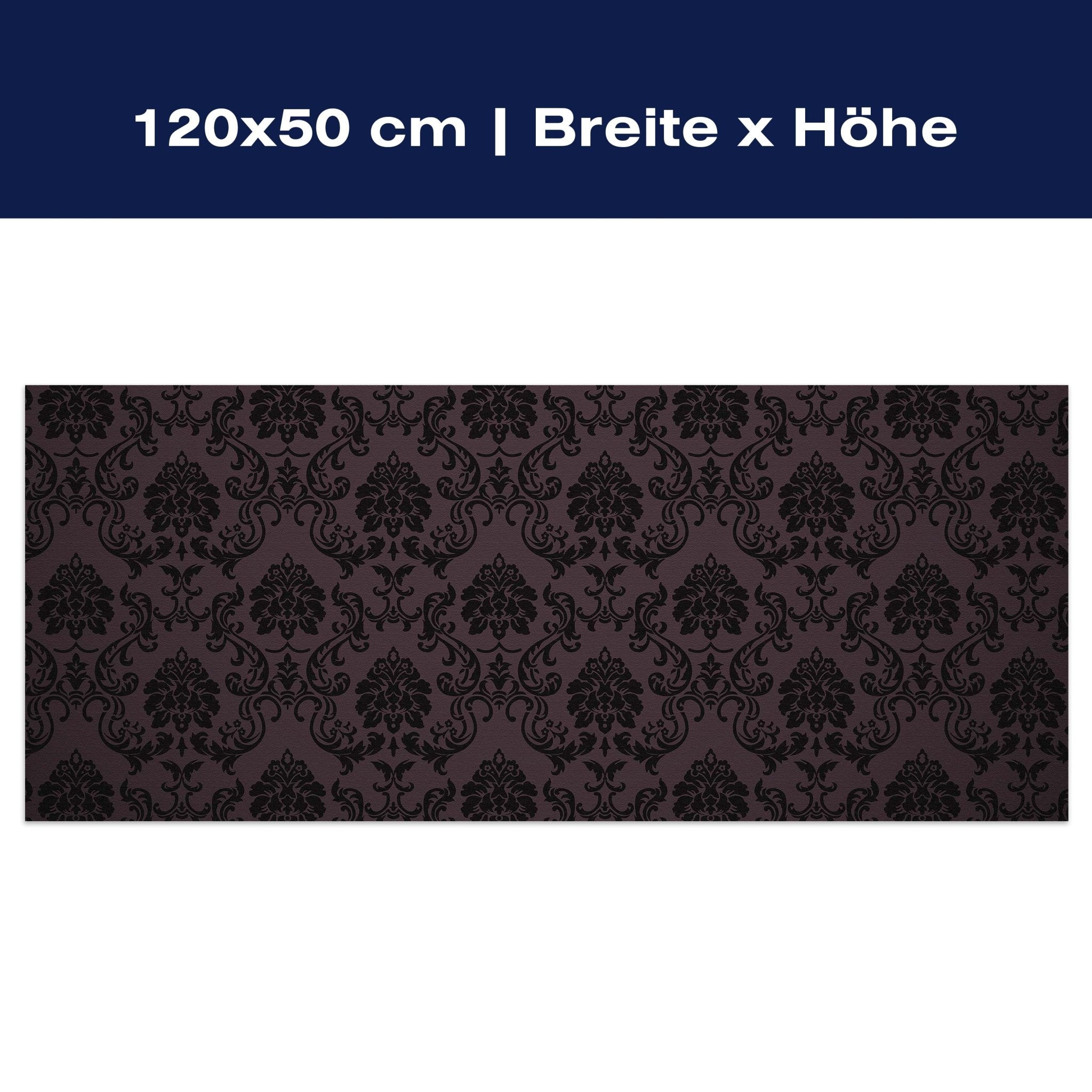 Leinwandbild Barockmuster Schwarz M0464 Leinwandbild Barockmuster Schwarz M0464