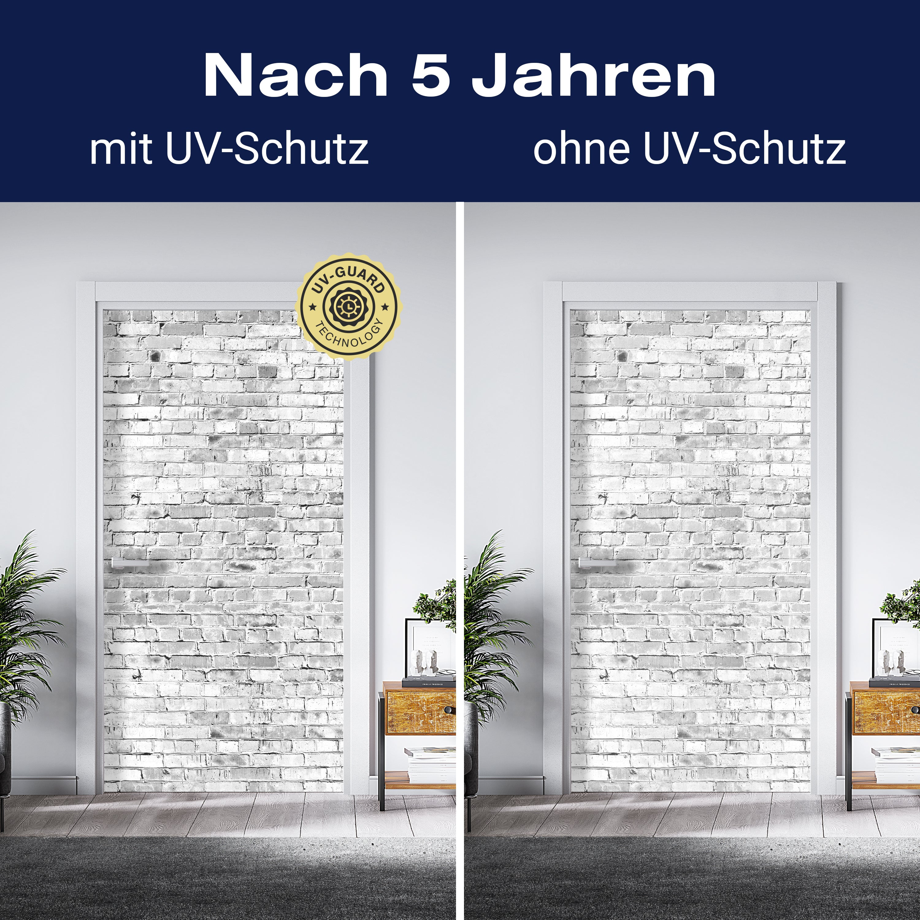 Türtapete Klinkersteine Grau M0471 - Bild 4 Türtapete Klinkersteine Grau M0471 - Bild 4