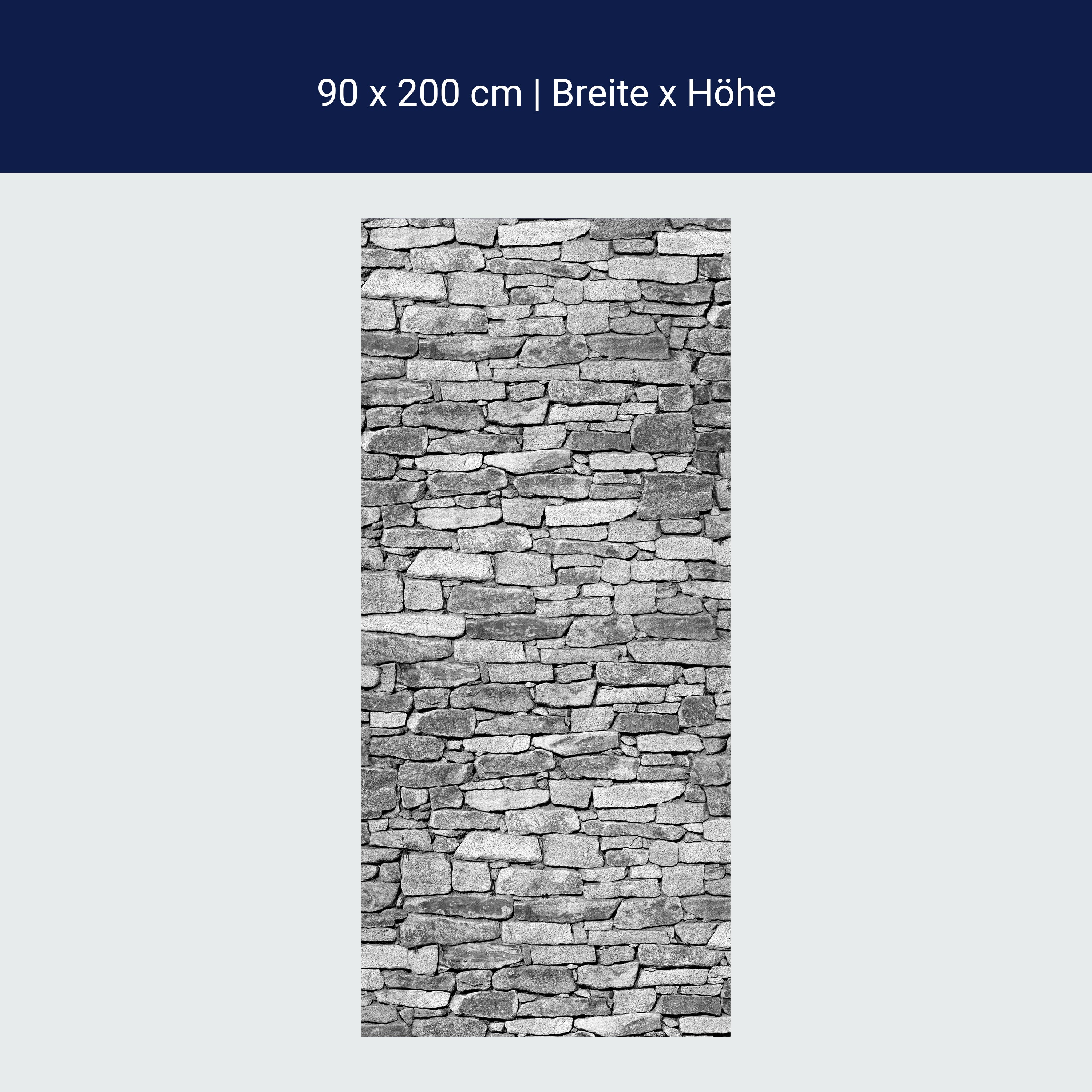 Türtapete Natursteinmauer Grau M0472 Türtapete Natursteinmauer Grau M0472