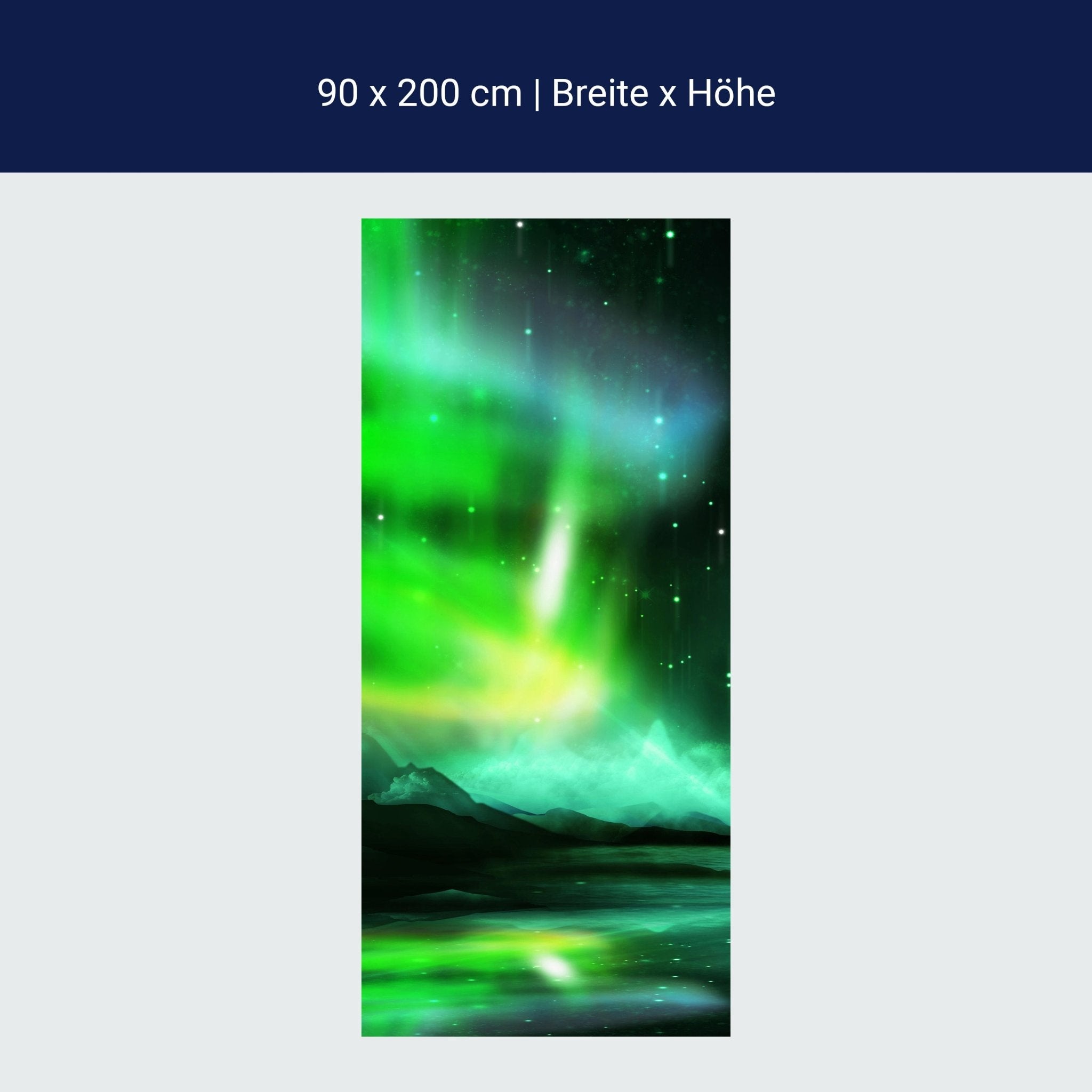 Türtapete Grünes Nordlicht M0475 Türtapete Grünes Nordlicht M0475