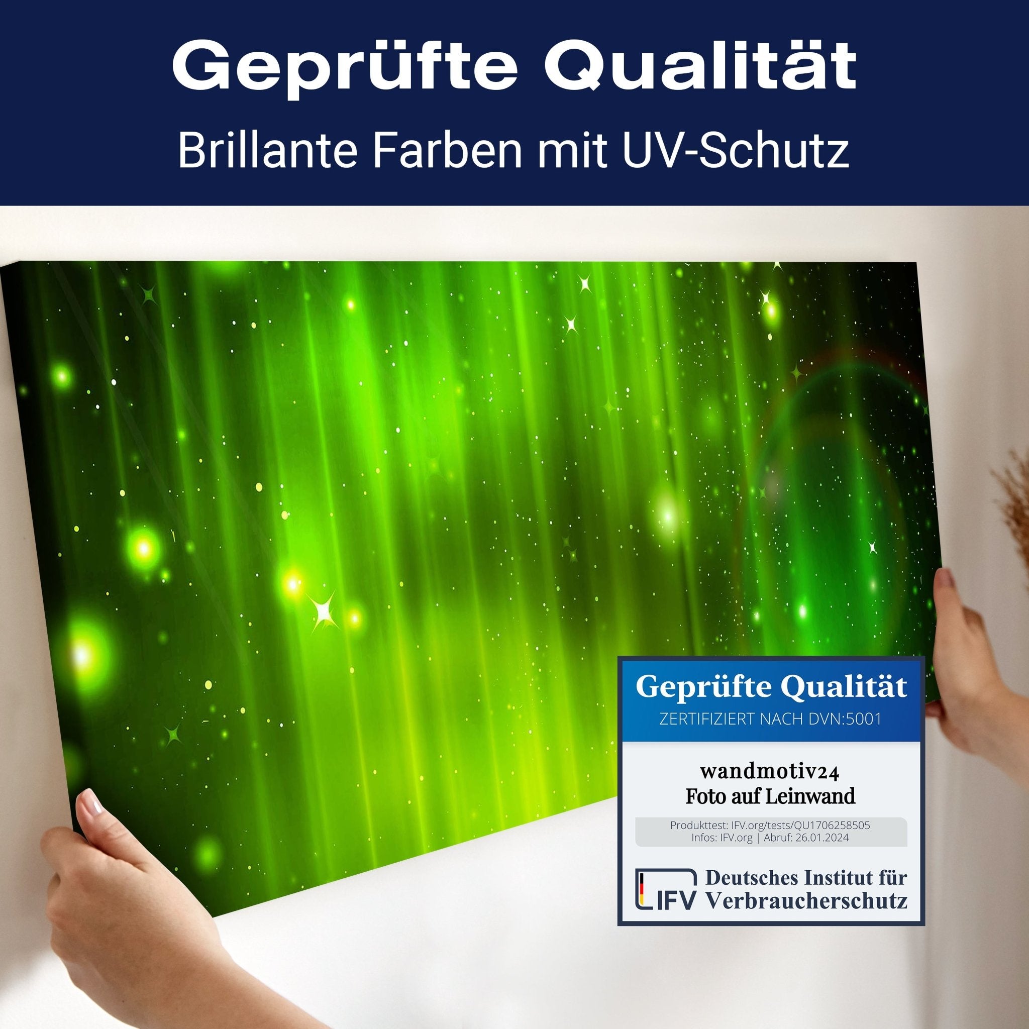 Leinwandbild Grüner Nebel M0476 kaufen - Bild 4 Leinwandbild Grüner Nebel M0476 kaufen - Bild 4