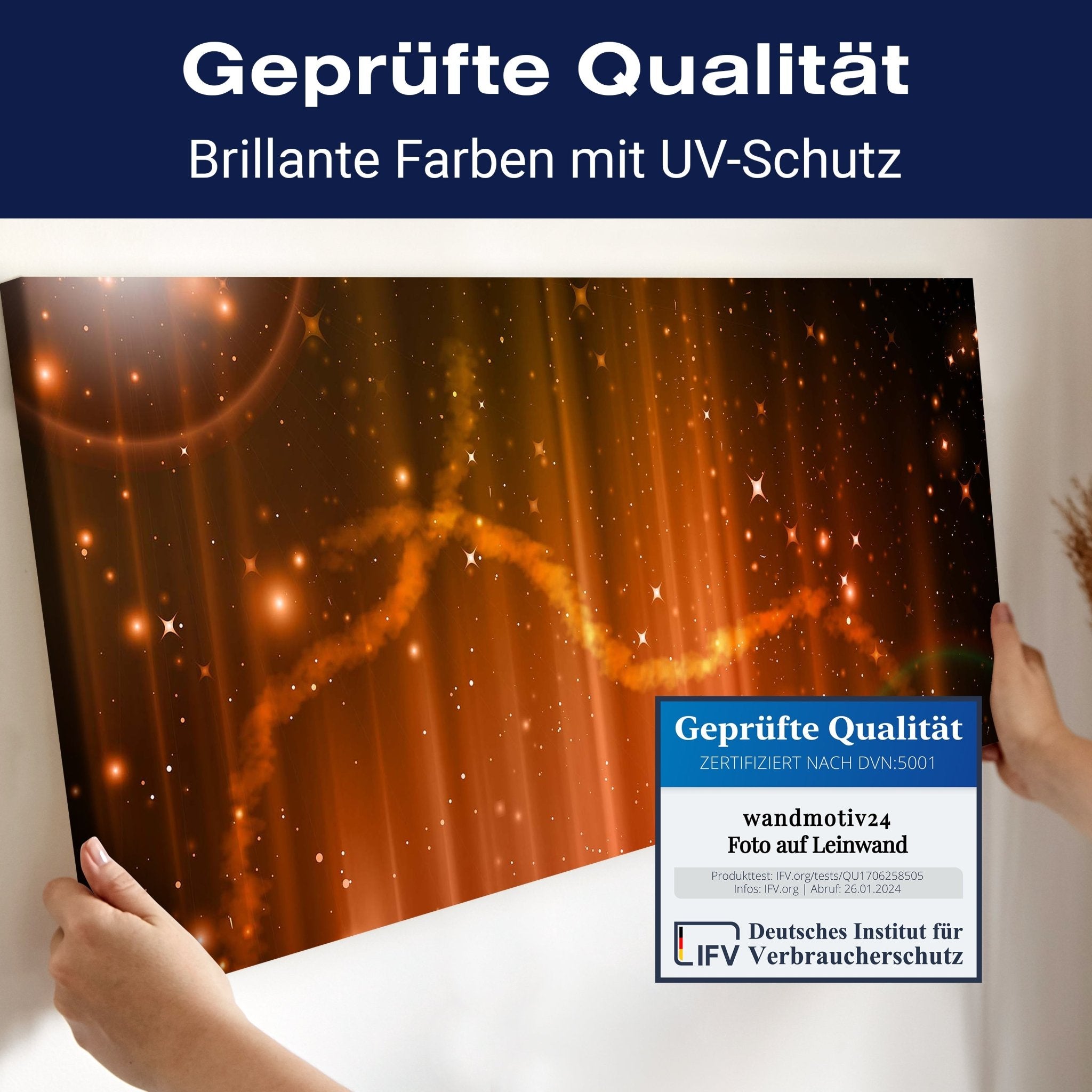 Leinwandbild Orangener Nebel M0477 kaufen - Bild 4 Leinwandbild Orangener Nebel M0477 kaufen - Bild 4