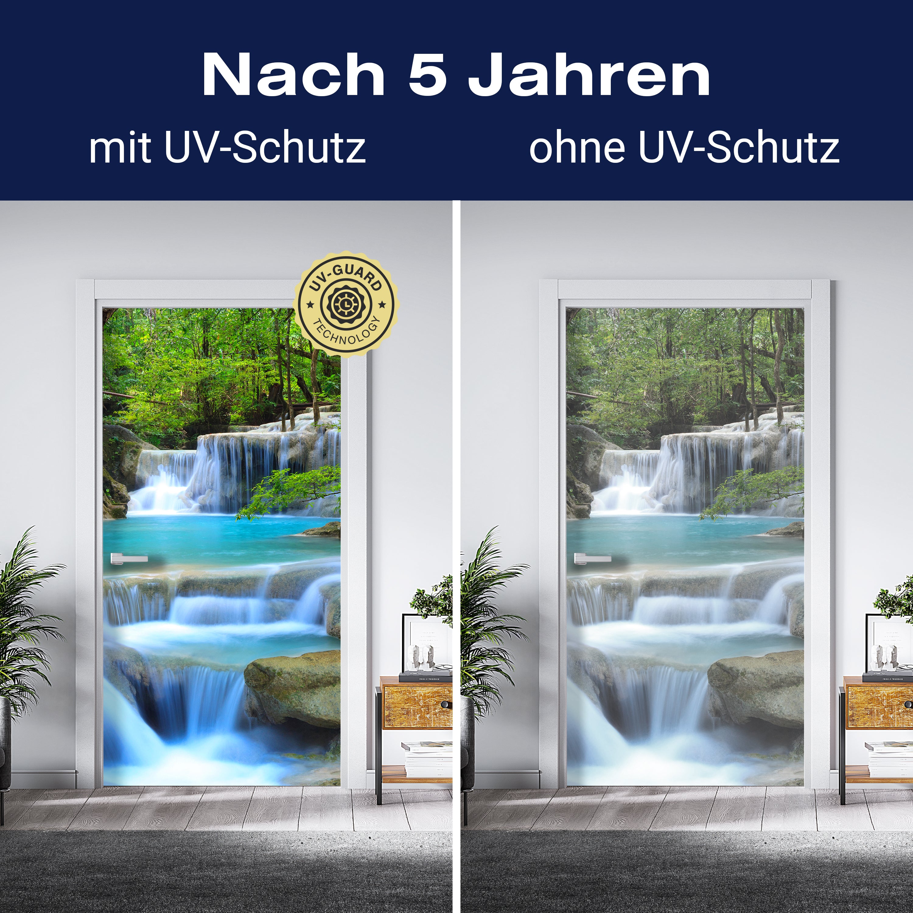 Türtapete Wasserfall im Wald M0485 - Bild 4 Türtapete Wasserfall im Wald M0485 - Bild 4