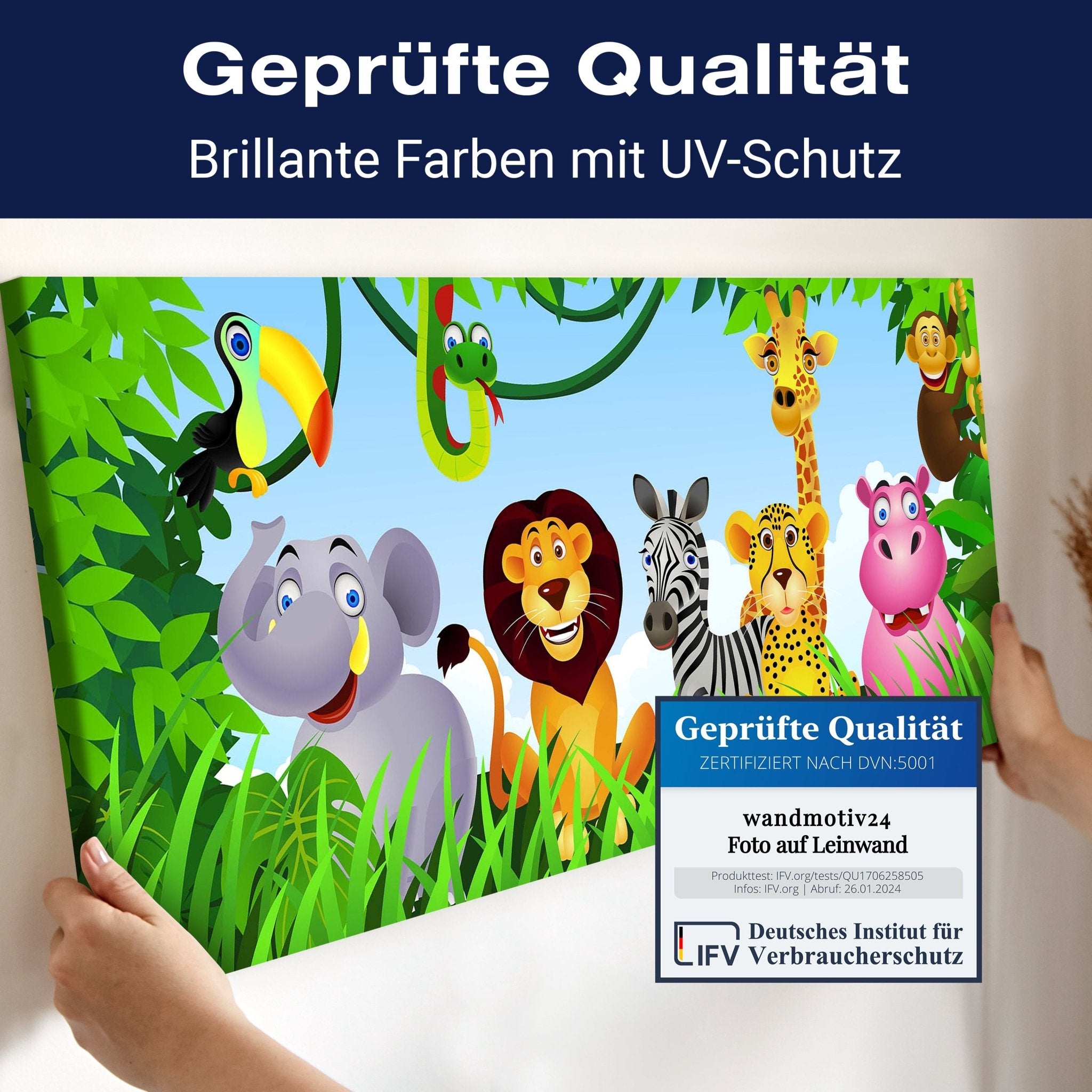 Leinwandbild Dschungelfreunde M0496 kaufen - Bild 4 Leinwandbild Dschungelfreunde M0496 kaufen - Bild 4
