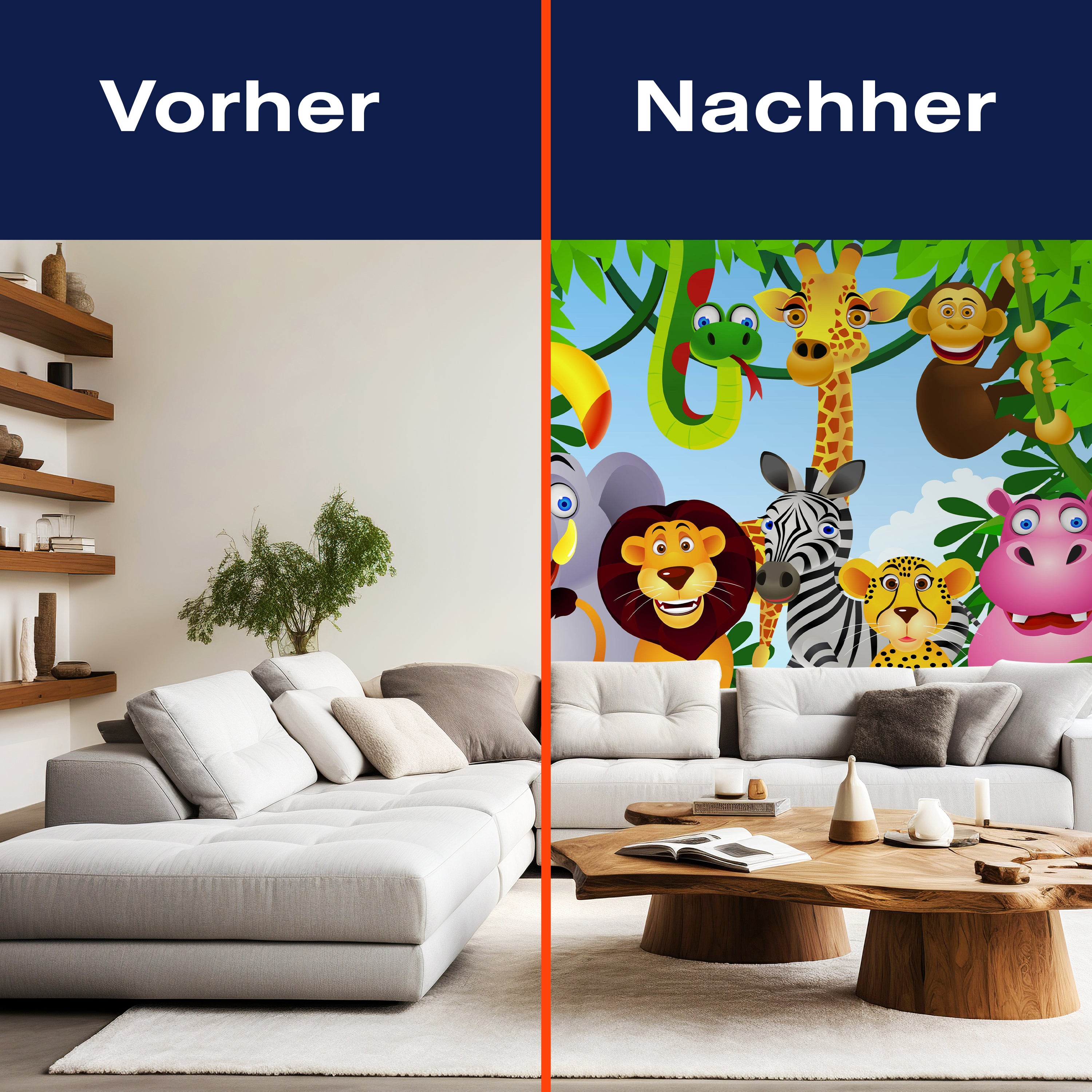 Fototapete Kinderzimmer Dschungelfreunde M0496 - Bild 9 Fototapete Kinderzimmer Dschungelfreunde M0496 - Bild 9