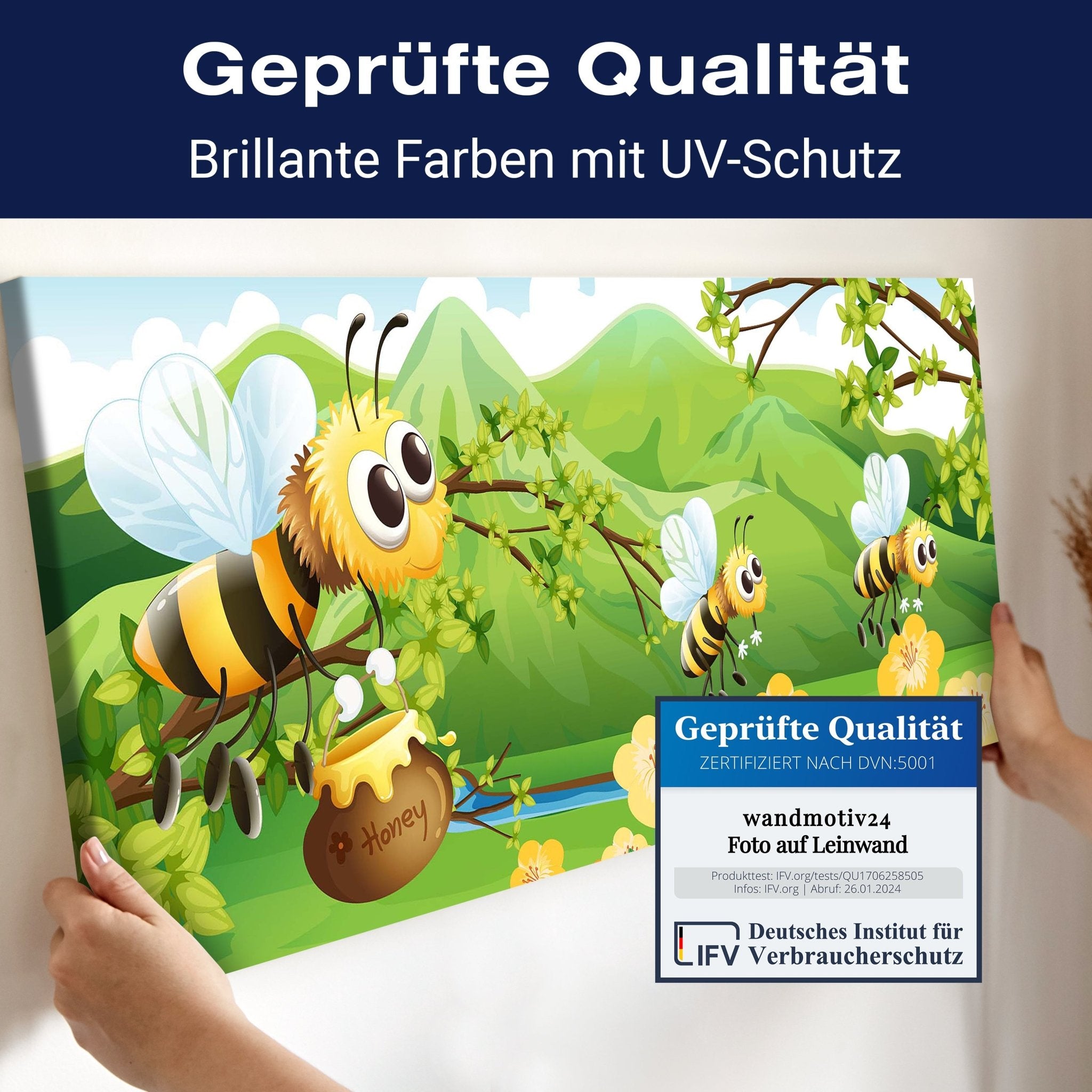 Leinwandbild Honigbienen M0497 kaufen - Bild 4 Leinwandbild Honigbienen M0497 kaufen - Bild 4