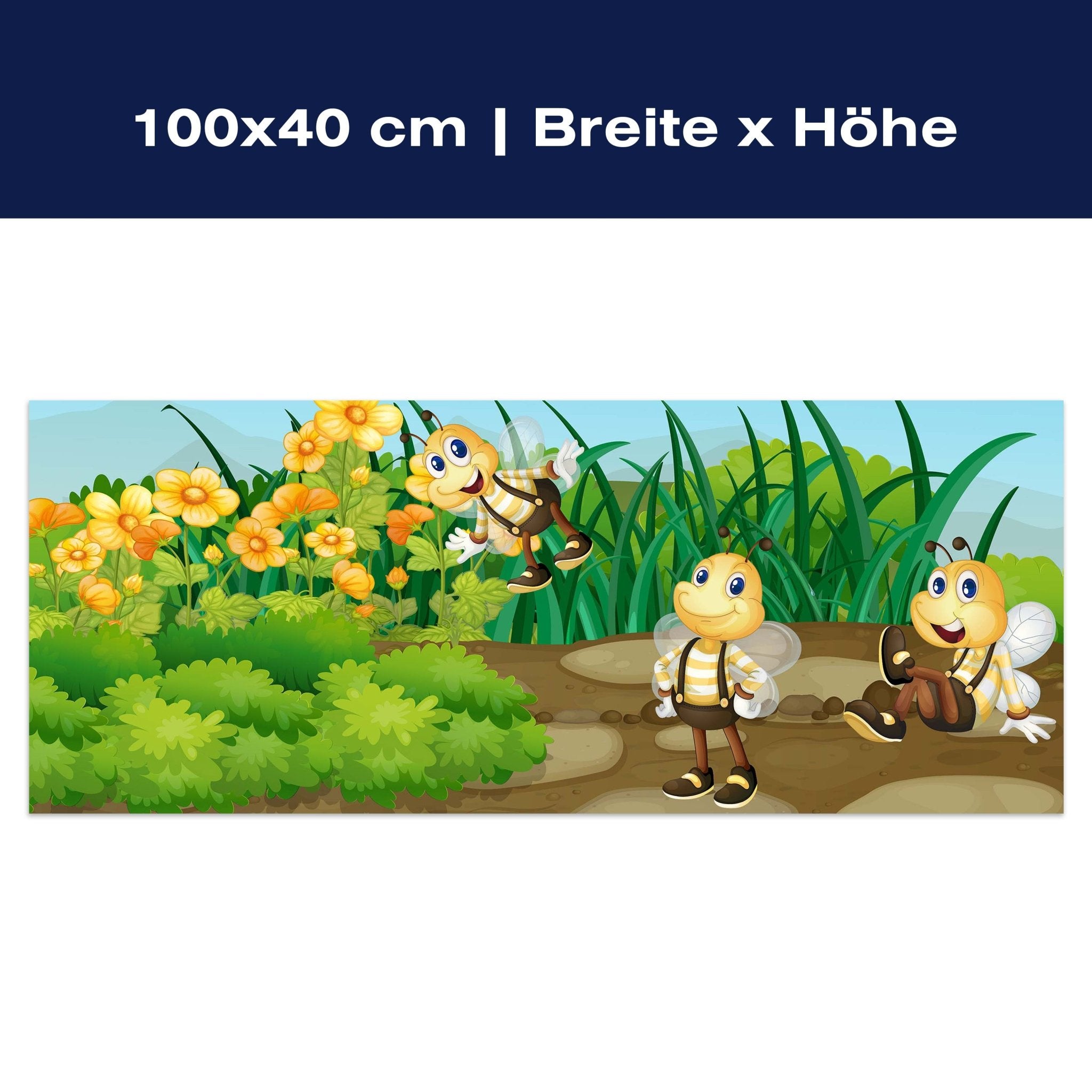 Leinwandbild Bienen im Garten M0498 Leinwandbild Bienen im Garten M0498