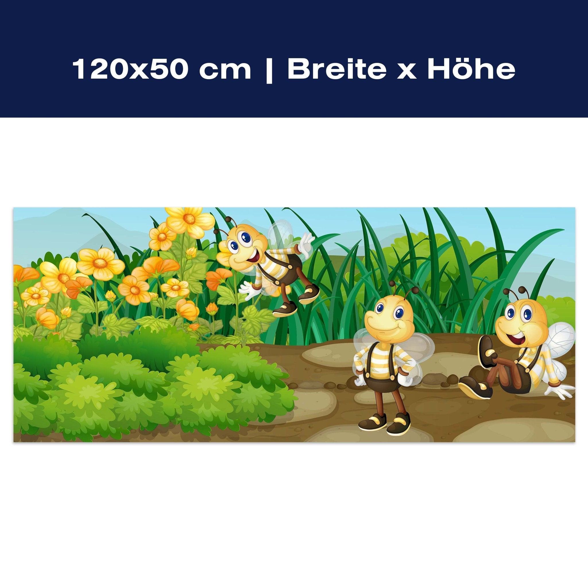 Leinwandbild Bienen im Garten M0498 Leinwandbild Bienen im Garten M0498