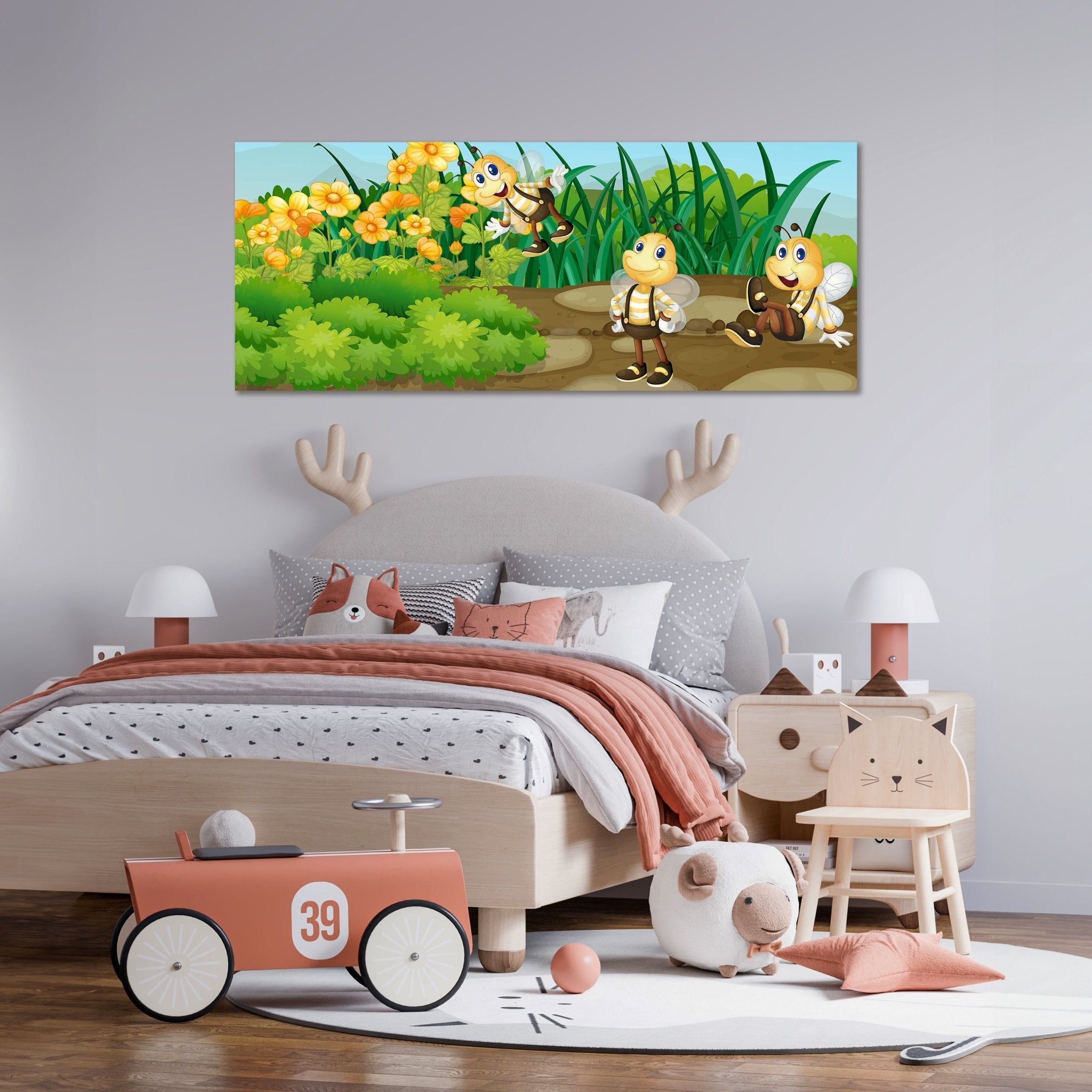 Leinwandbild Bienen im Garten M0498 kaufen - Bild 2 Leinwandbild Bienen im Garten M0498 kaufen - Bild 2