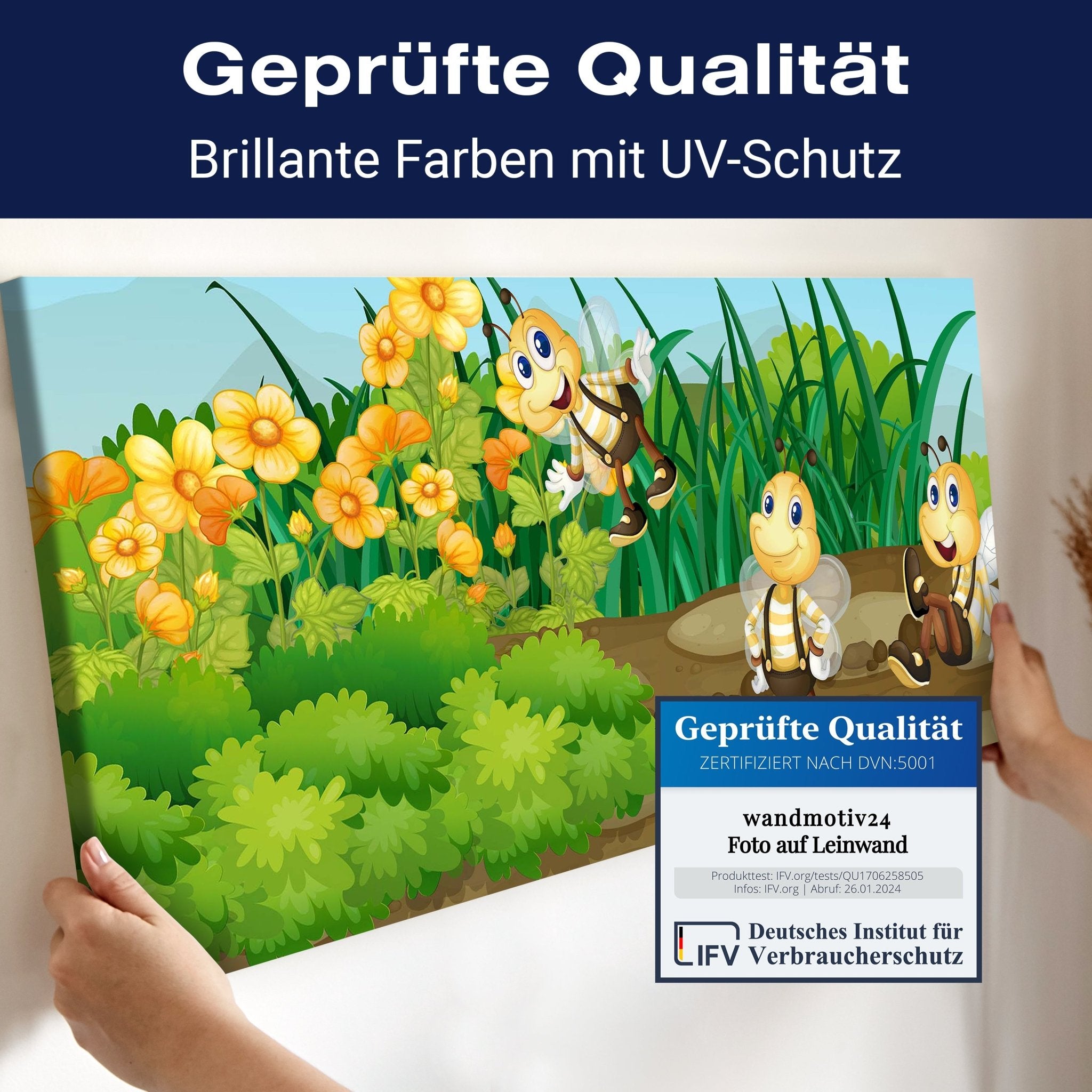 Leinwandbild Bienen im Garten M0498 kaufen - Bild 4 Leinwandbild Bienen im Garten M0498 kaufen - Bild 4