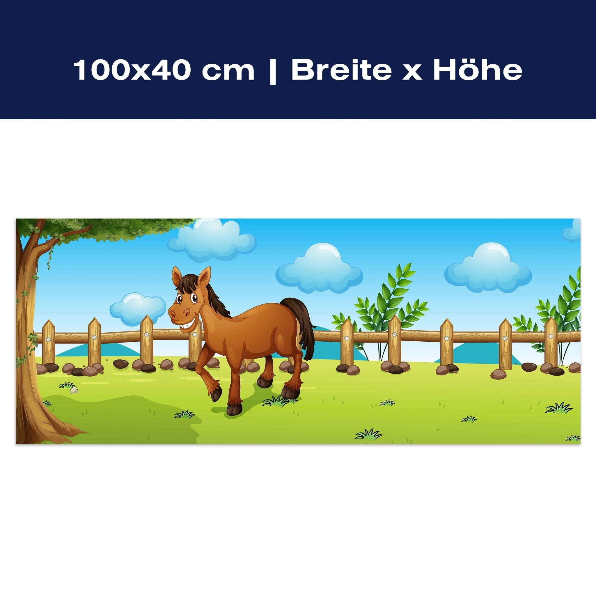 Leinwandbild Pferde auf der Wiese M0500 Leinwandbild Pferde auf der Wiese M0500