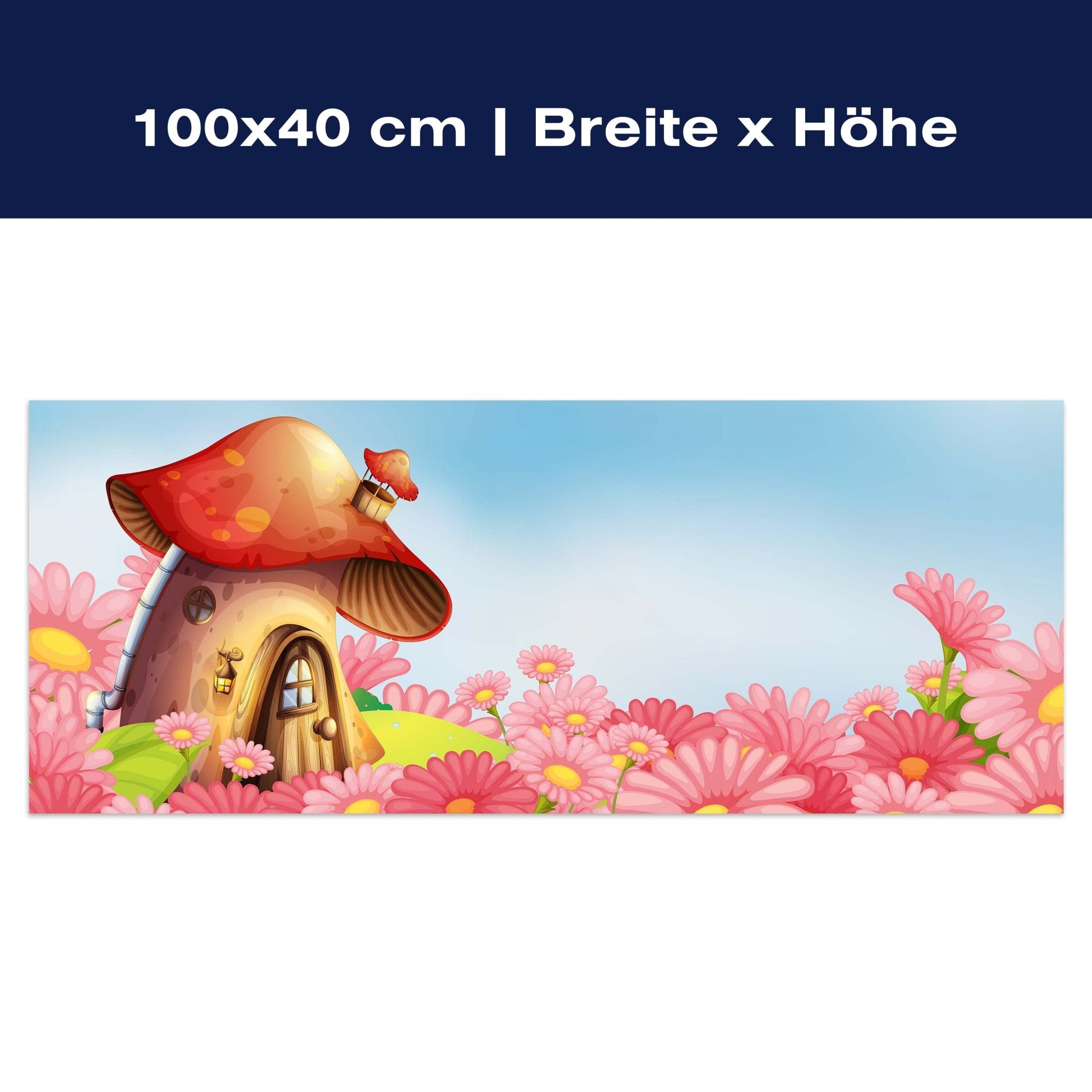 Leinwandbild Pilz auf der Blumenwiese M0502 Leinwandbild Pilz auf der Blumenwiese M0502