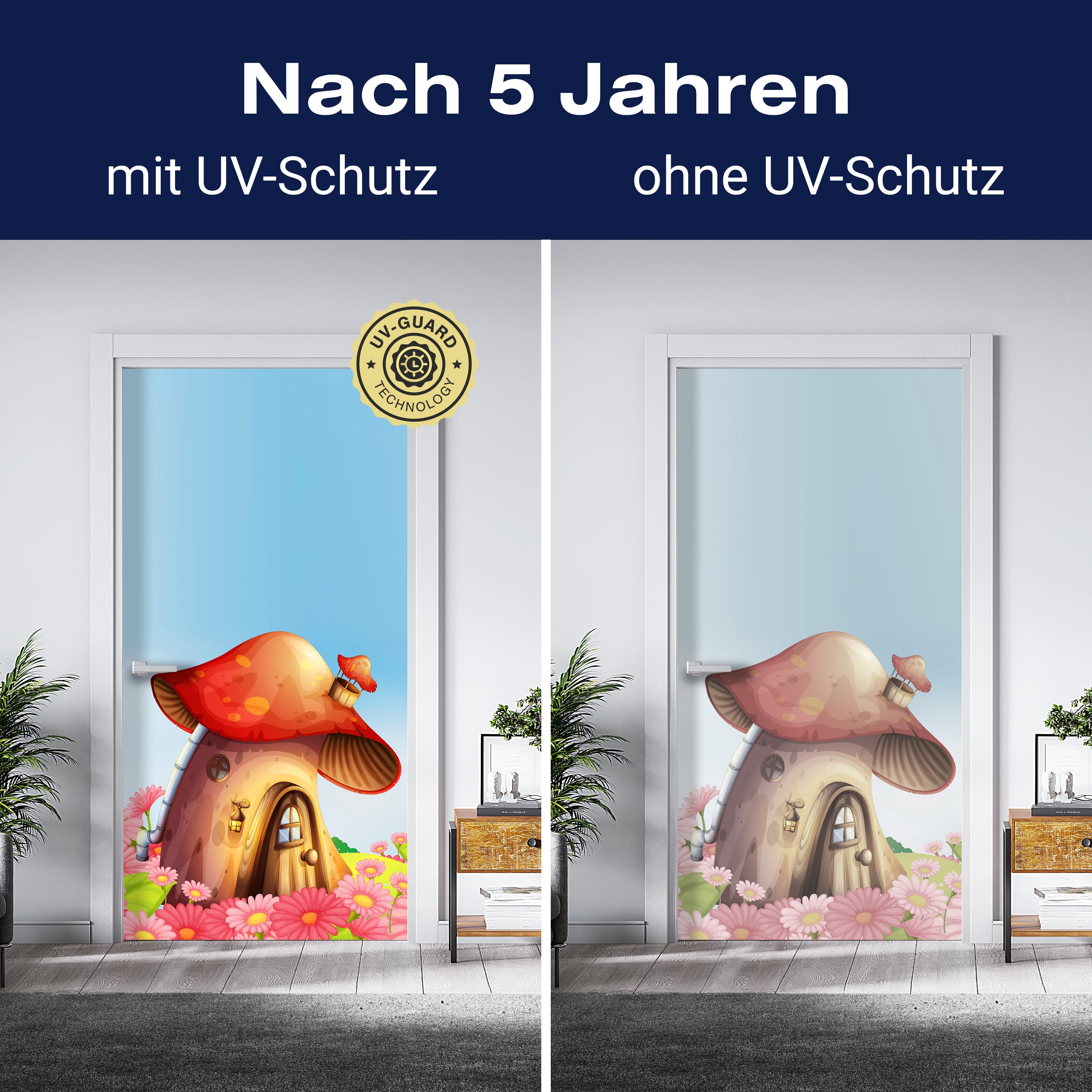 Türtapete Pilz auf der Blumenwiese M0502 - Bild 4 Türtapete Pilz auf der Blumenwiese M0502 - Bild 4