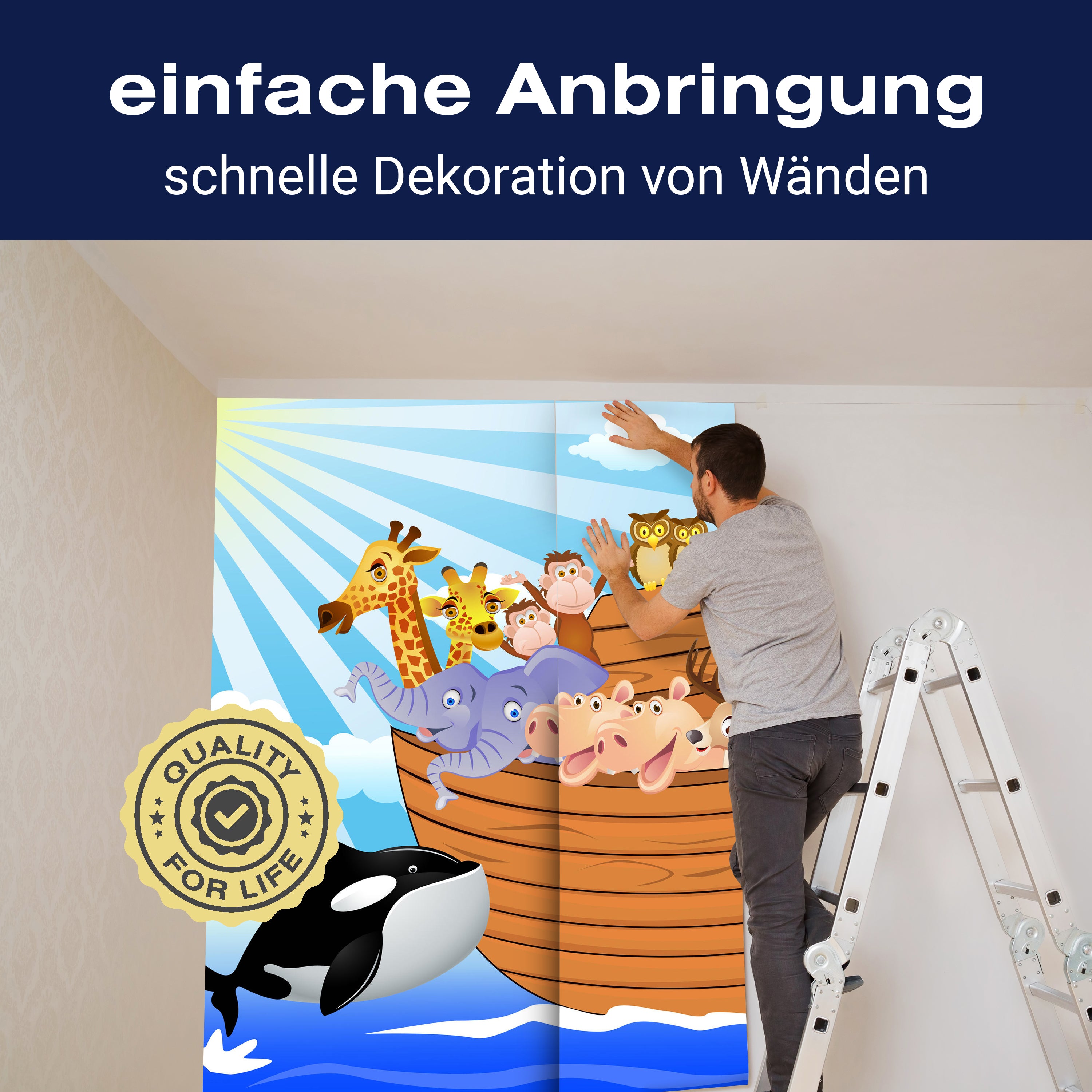 Fototapete Kinderzimmer Arche Noah M0503 - Bild 3 Fototapete Kinderzimmer Arche Noah M0503 - Bild 3