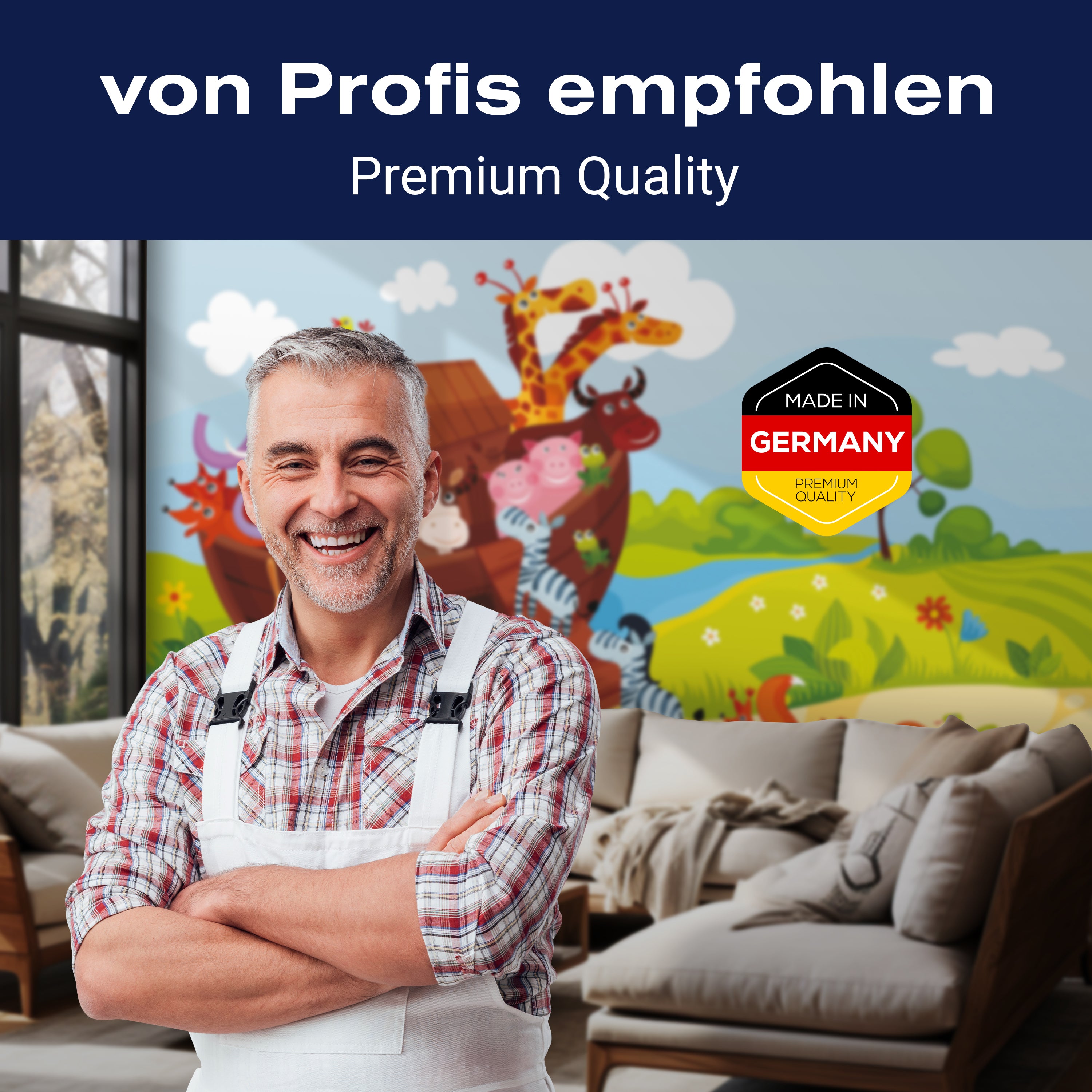 Fototapete Kinderzimmer Arche Tiere M0506 - Bild 5 Fototapete Kinderzimmer Arche Tiere M0506 - Bild 5