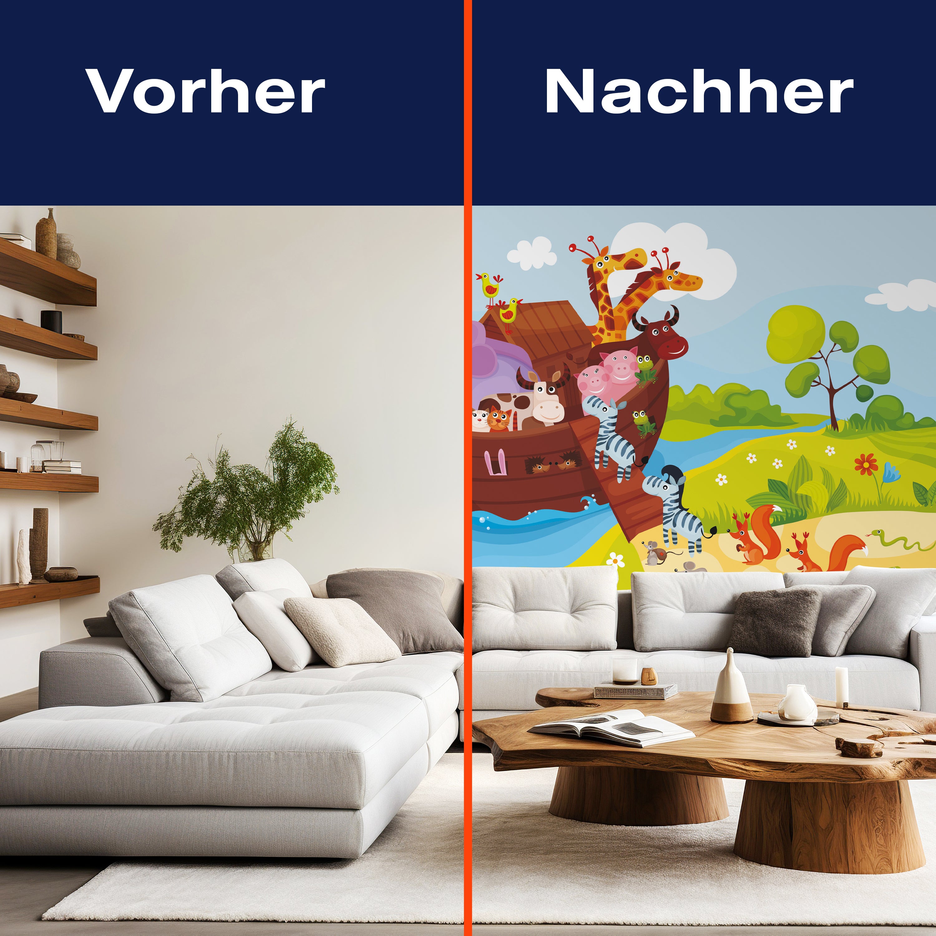 Fototapete Kinderzimmer Arche Tiere M0506 - Bild 9 Fototapete Kinderzimmer Arche Tiere M0506 - Bild 9