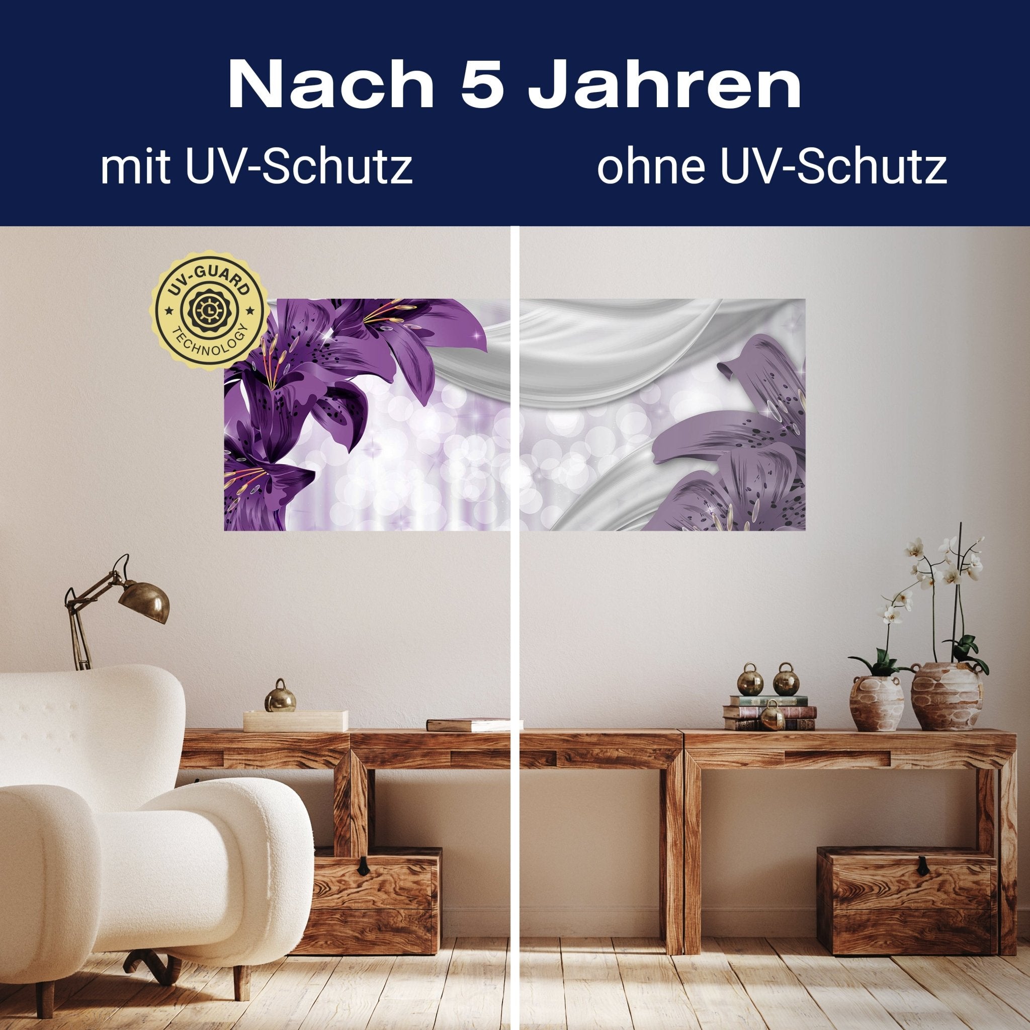 Leinwandbild Lilie Lila abstrakt M0526 kaufen - Bild 9 Leinwandbild Lilie Lila abstrakt M0526 kaufen - Bild 9