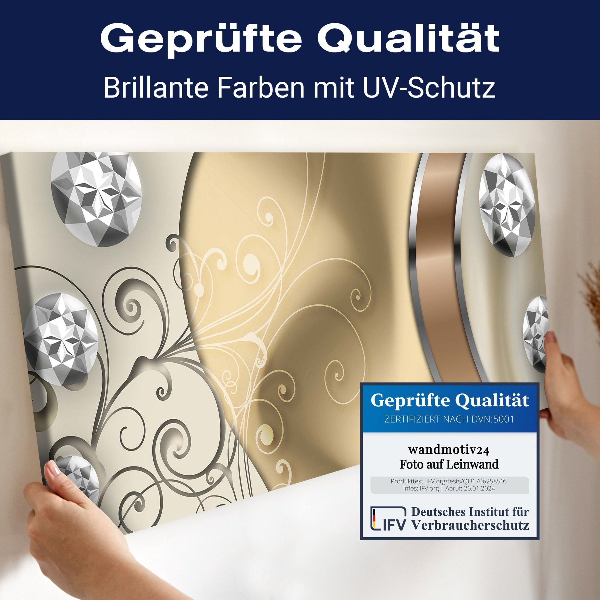 Leinwandbild elegante Diamanten abstrakt M0528 kaufen - Bild 4 Leinwandbild elegante Diamanten abstrakt M0528 kaufen - Bild 4