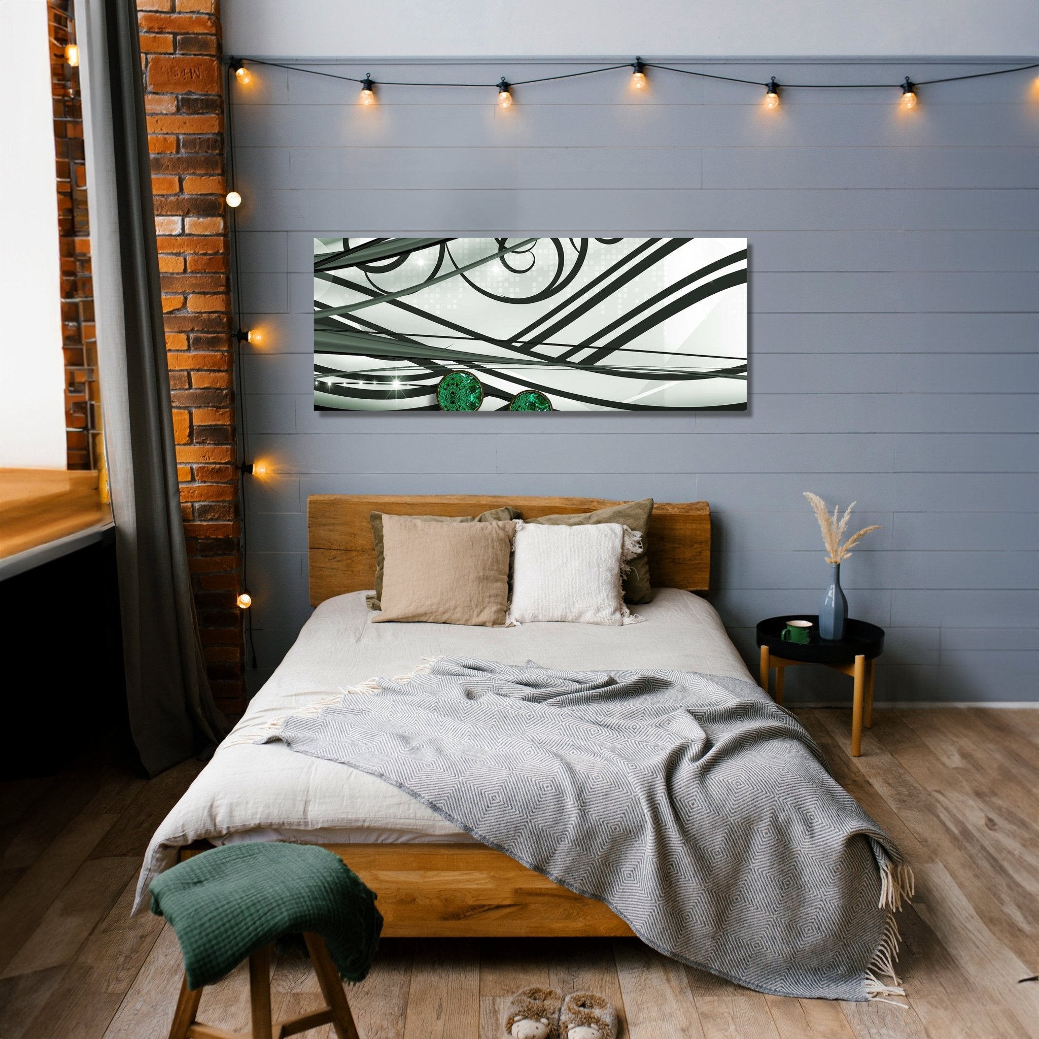 Leinwandbild Ranken Diamant grün M0538 kaufen - Bild 2 Leinwandbild Ranken Diamant grün M0538 kaufen - Bild 2