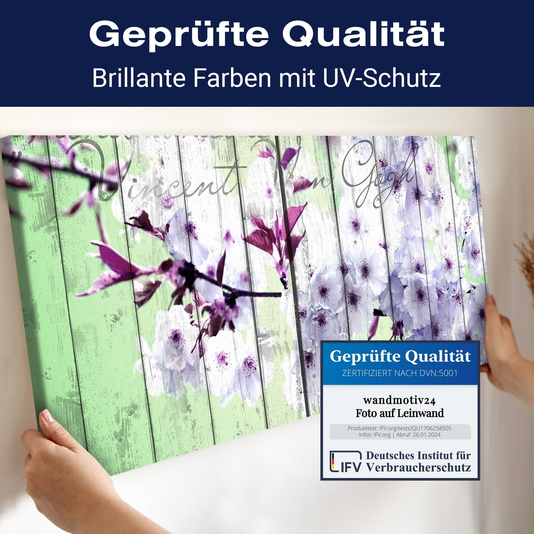 Leinwandbild Holz Blüten Zweig M0542 kaufen - Bild 4 Leinwandbild Holz Blüten Zweig M0542 kaufen - Bild 4