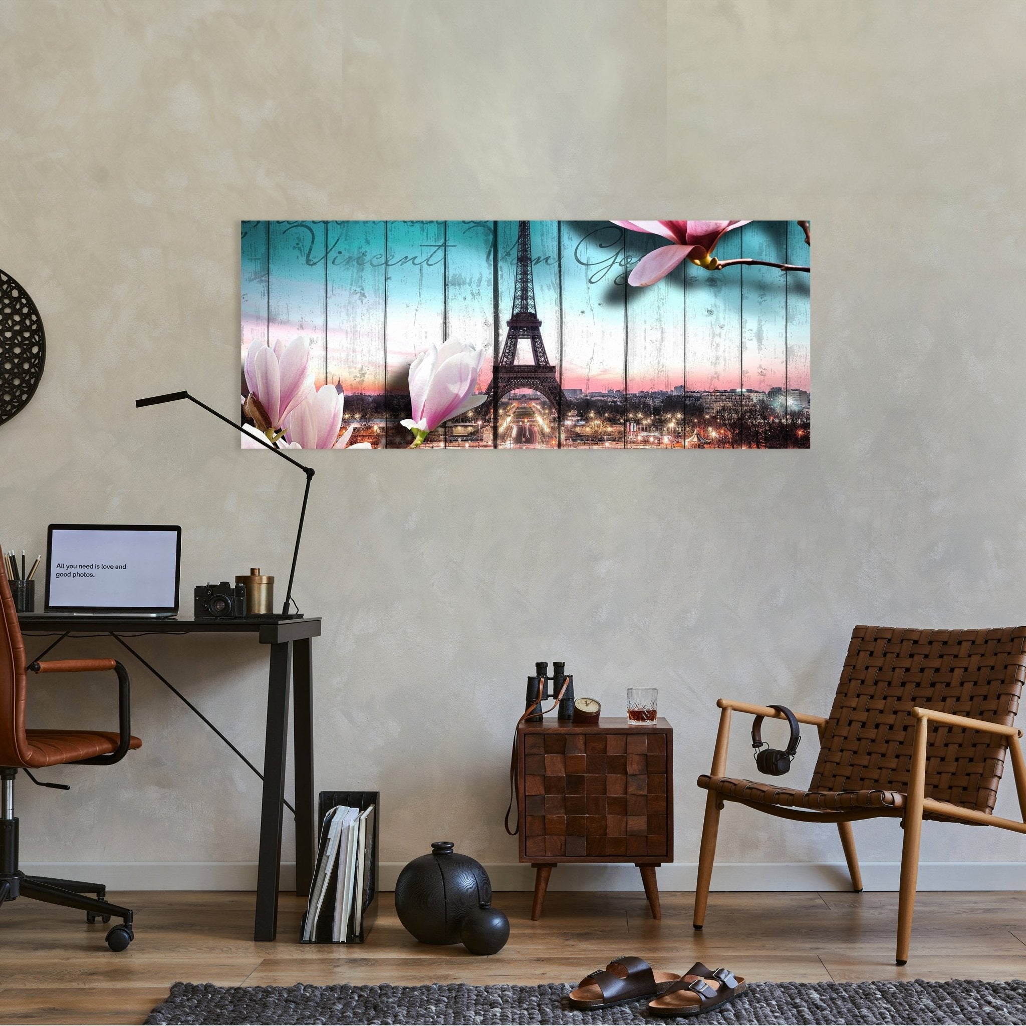 Leinwandbild Holz Blüten Paris Eiffelturm M0543 kaufen - Bild 2 Leinwandbild Holz Blüten Paris Eiffelturm M0543 kaufen - Bild 2