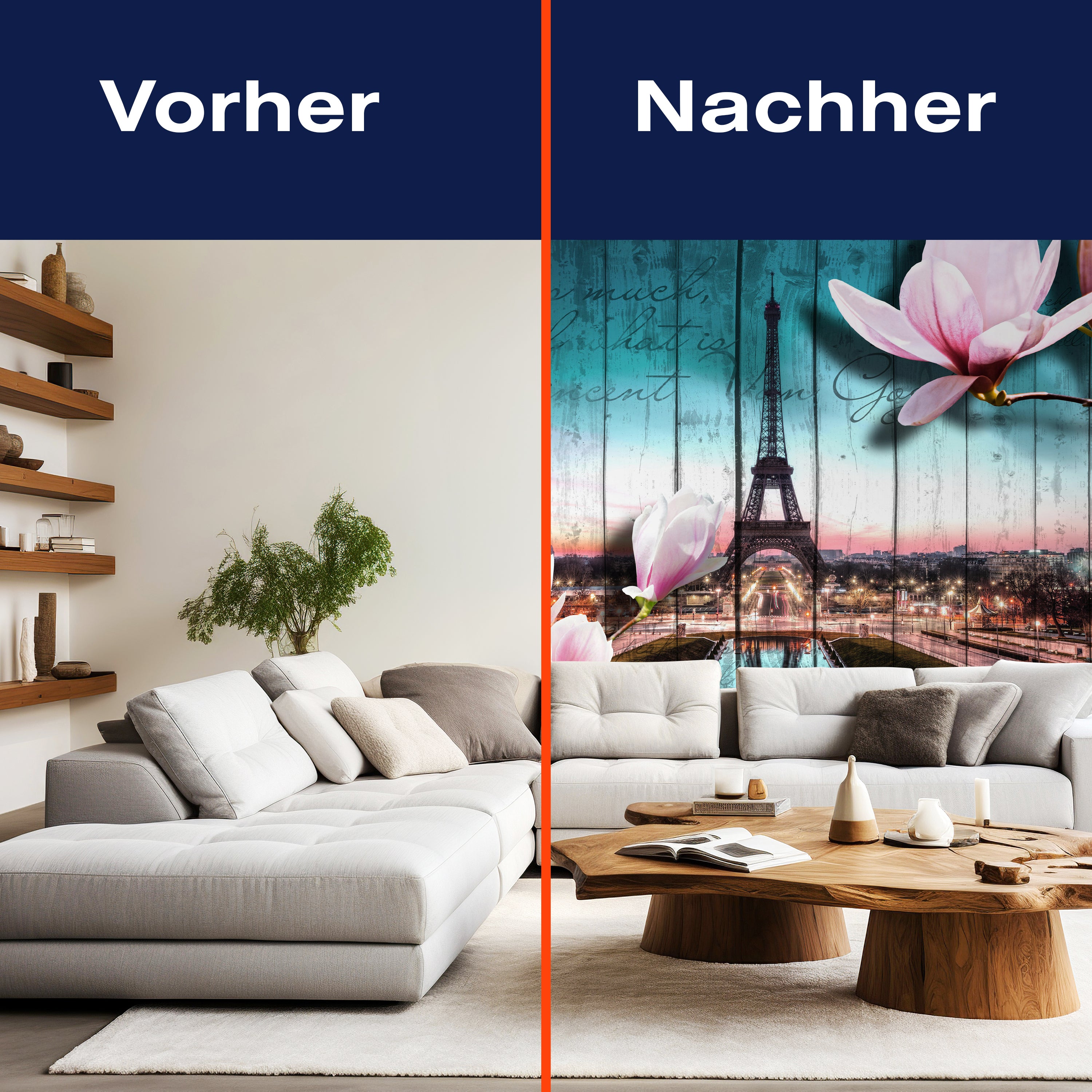 Fototapete Holz Blüten Paris Eiffelturm M0543 - Bild 9 Fototapete Holz Blüten Paris Eiffelturm M0543 - Bild 9